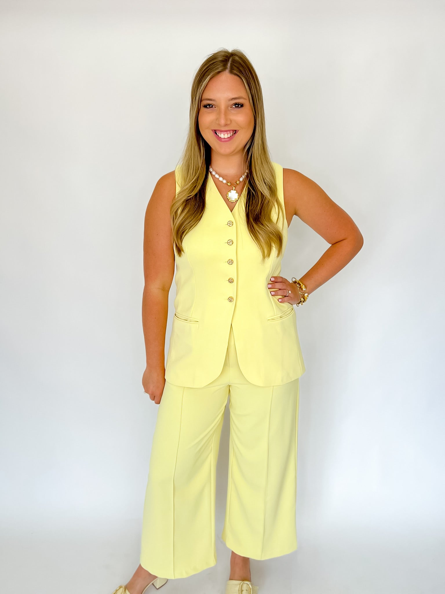 Terrace Tailor Vest - Yellow