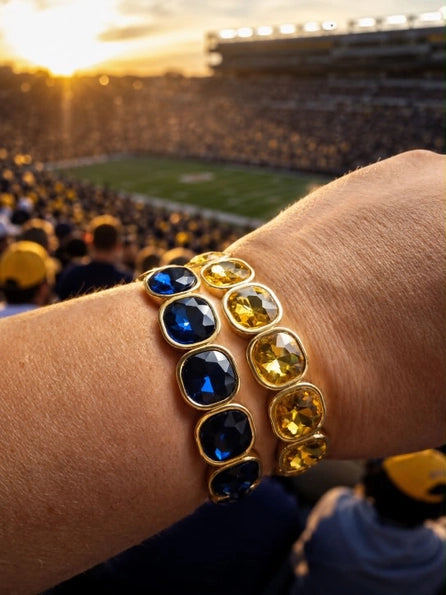 Colored Glam Bracelets-Navy