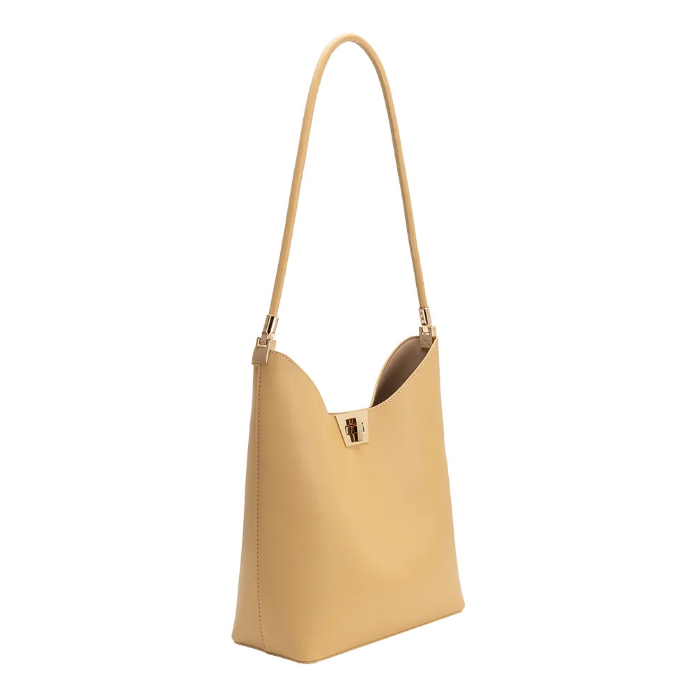 Billie Vegan Leather Tote Bag-Wheat