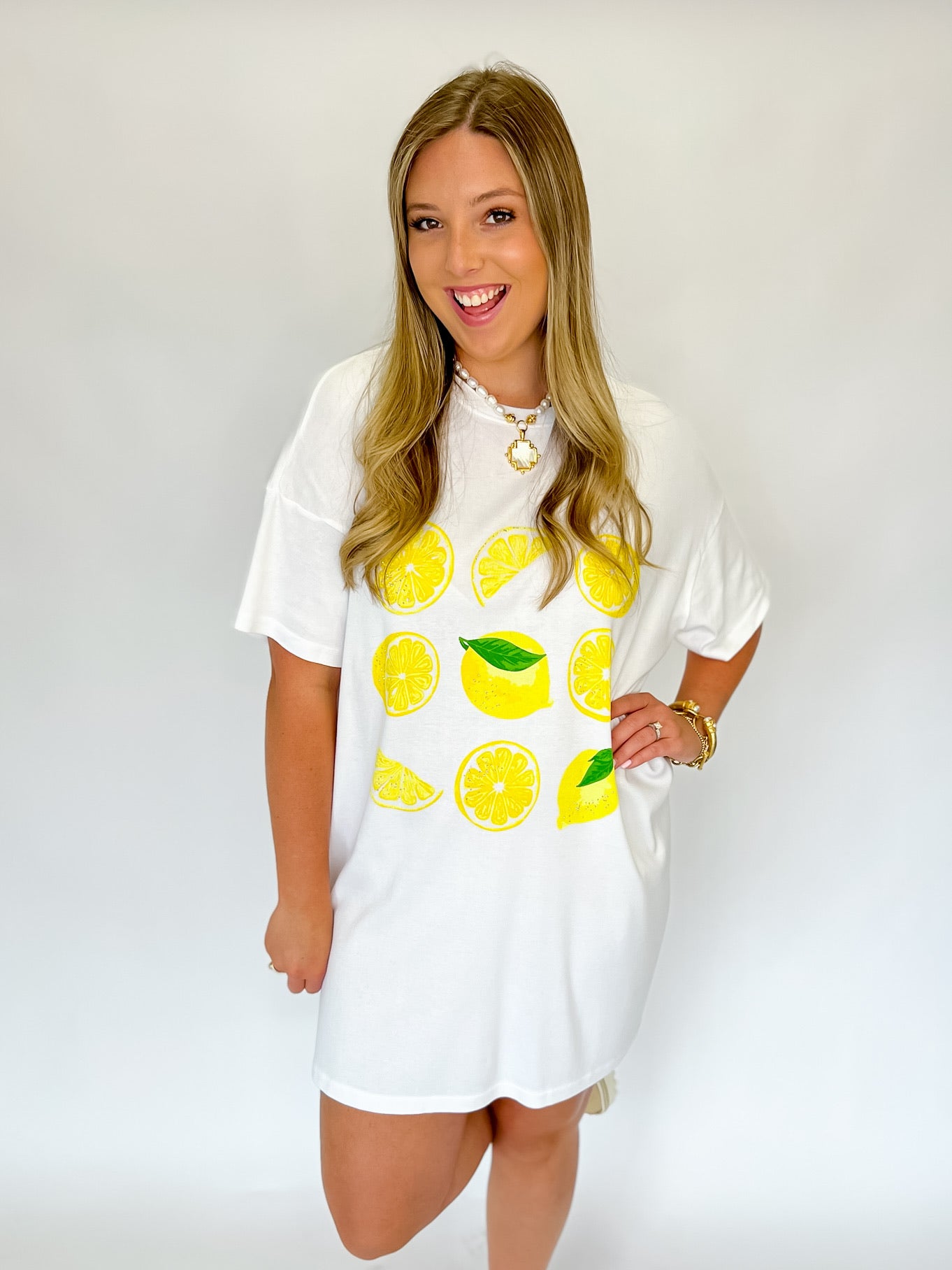 Lemon Wedge Short Tee Dress
