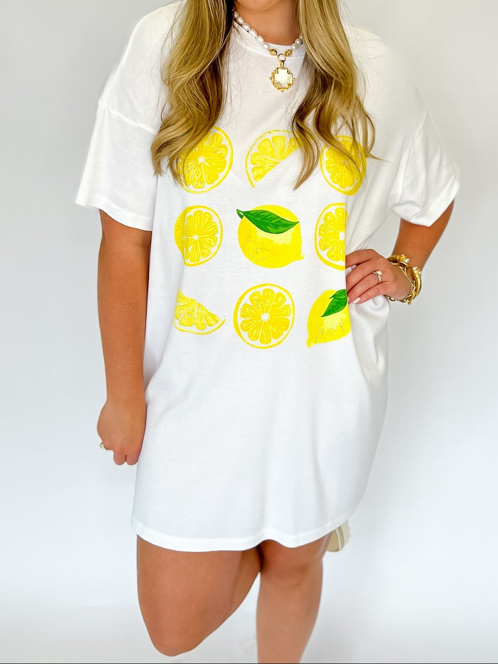 Lemon Wedge Short Tee Dress
