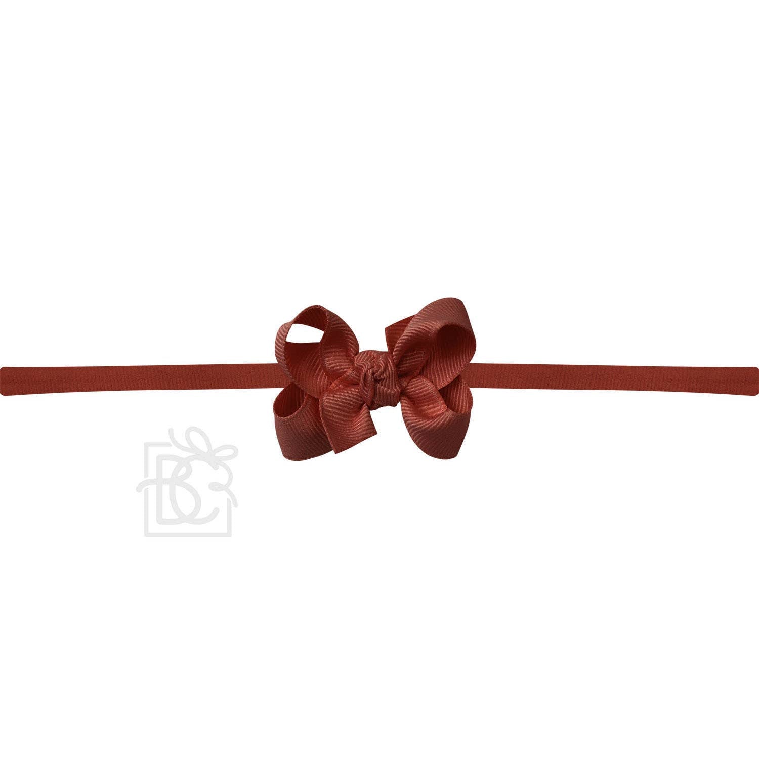 1/4" PANTYHOSE HEADBAND W/SIGNATURE GROSGRAIN BOW: 4.5" Large / FUCHSIA