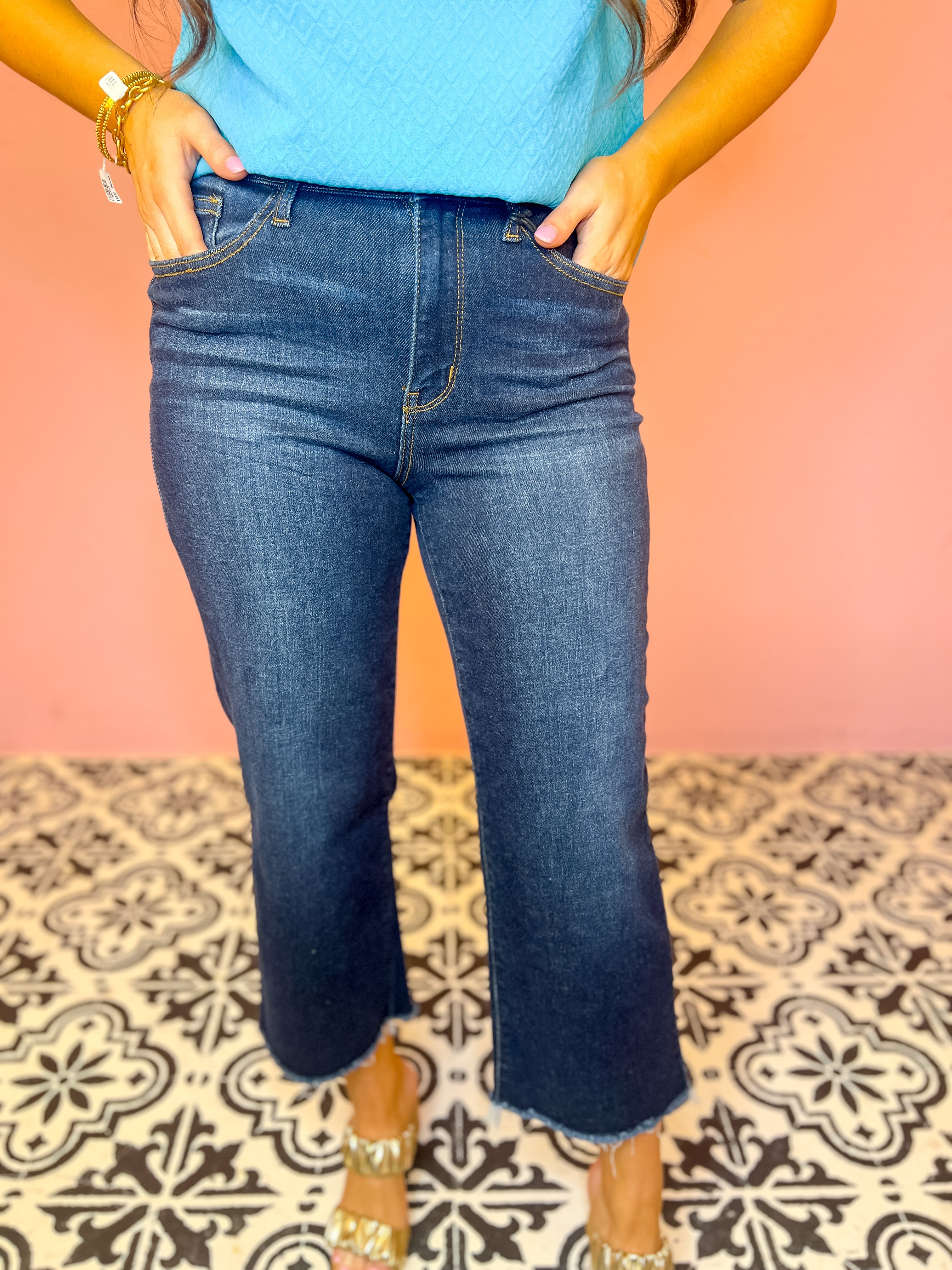 [Judy Blue] Best Day Ever-Cropped Wide Leg Jean