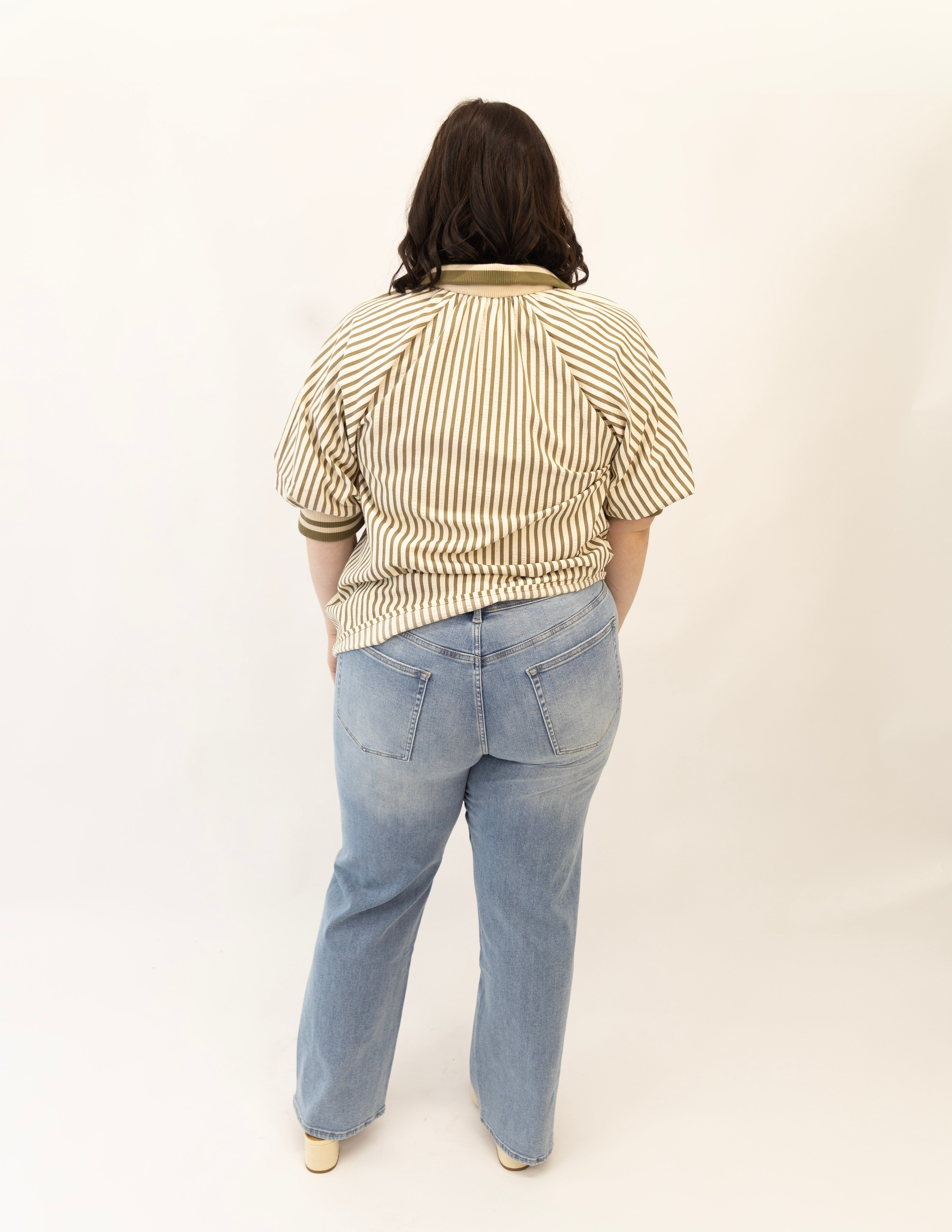 Fall Stroll Striped Top-Plus