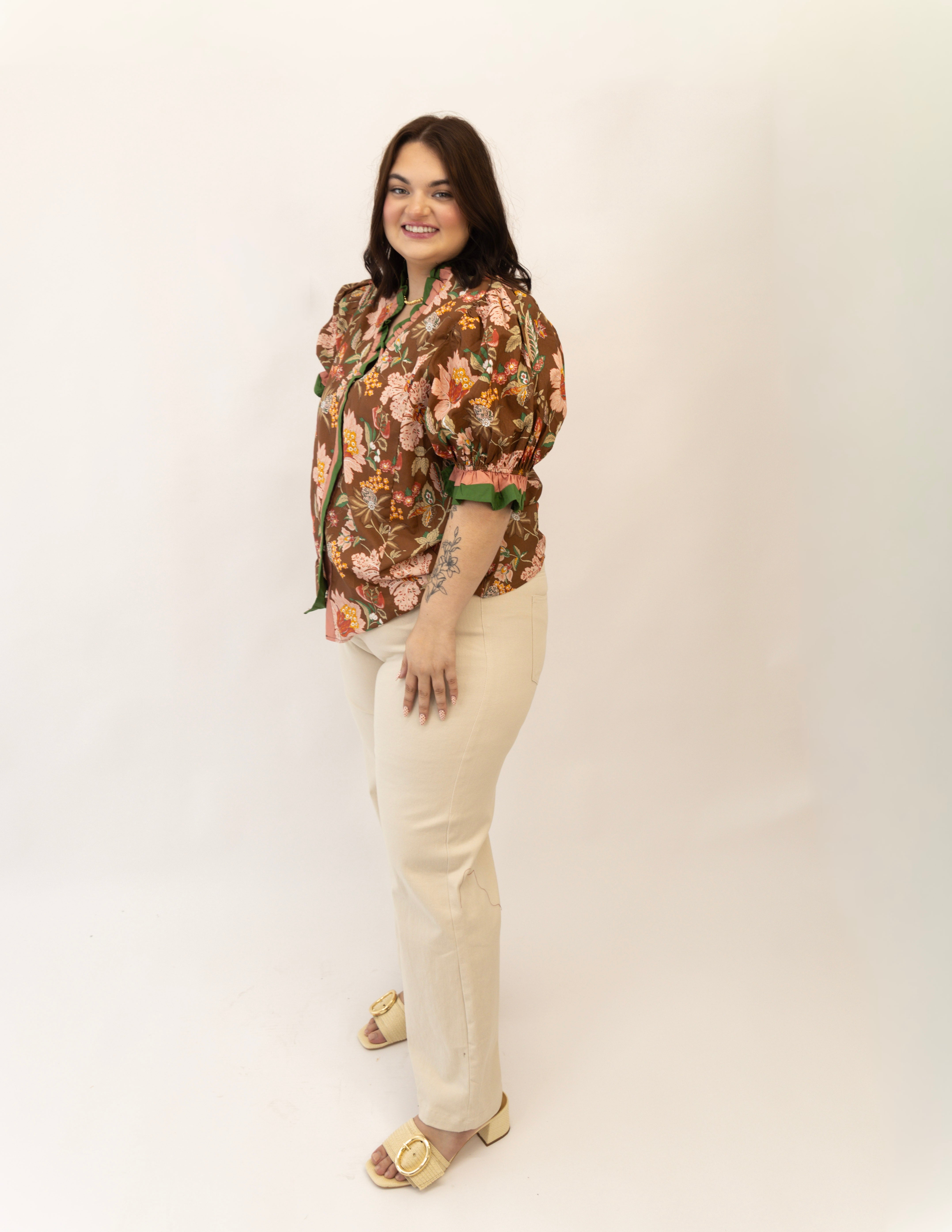 Fall Umber Top-Plus- Brown