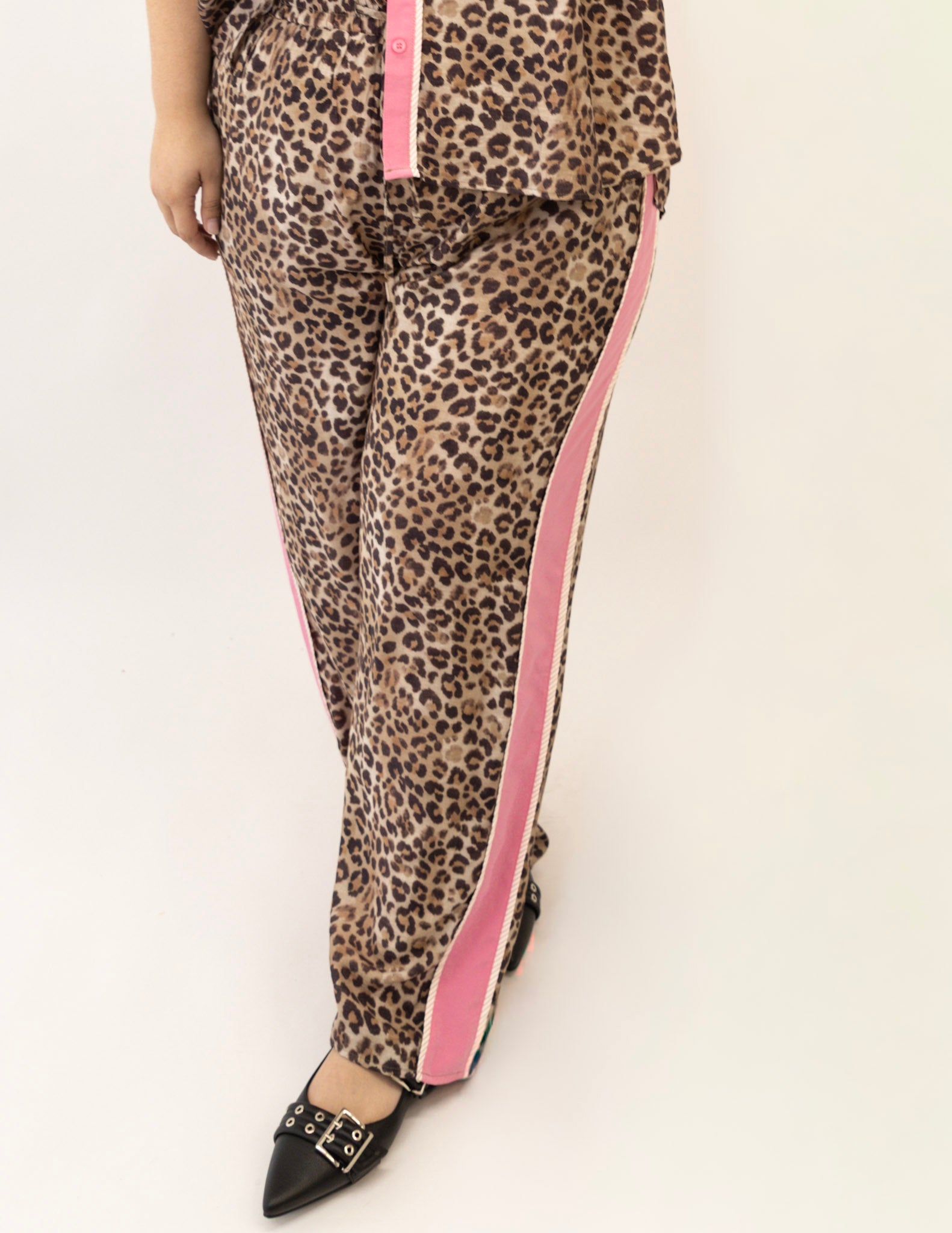 Plus Wild Side Leopard Luxe Pants - Pink