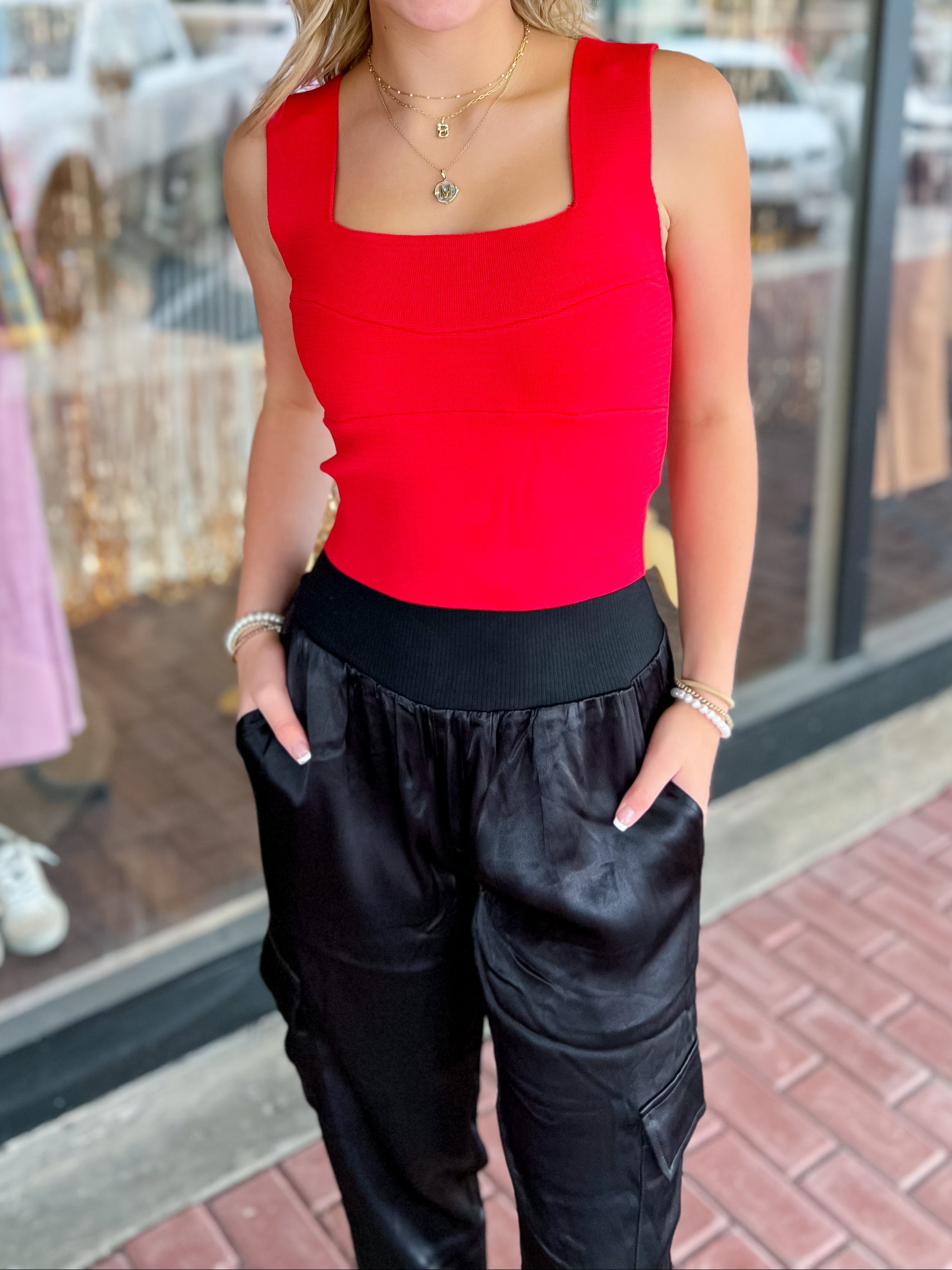 Sunkissed Feeling Brami Top-Red