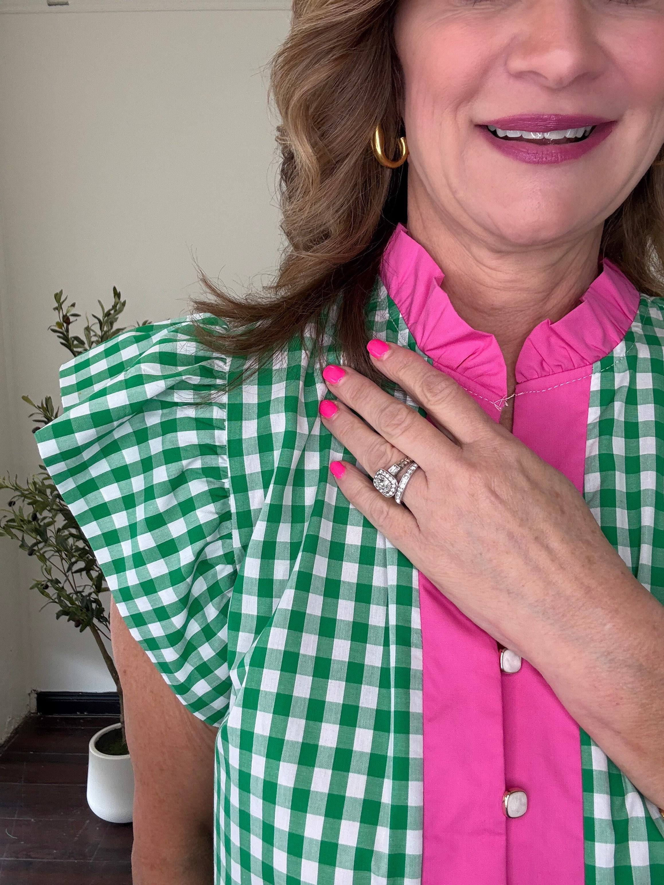 Southern Picnic Midi Dress - Green