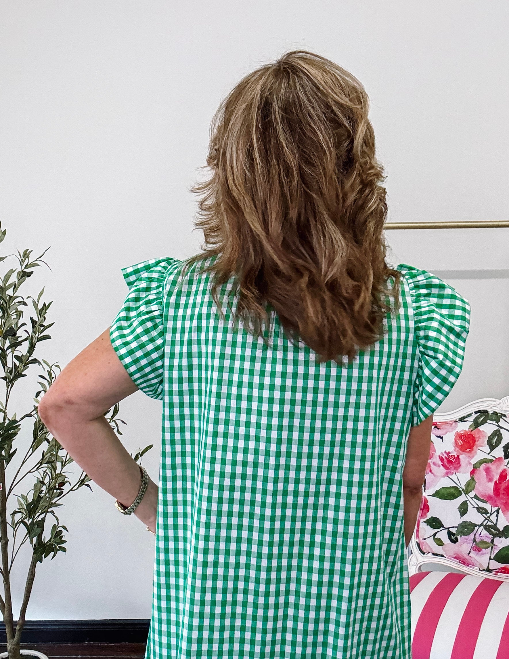 Southern Picnic Midi Dress - Green
