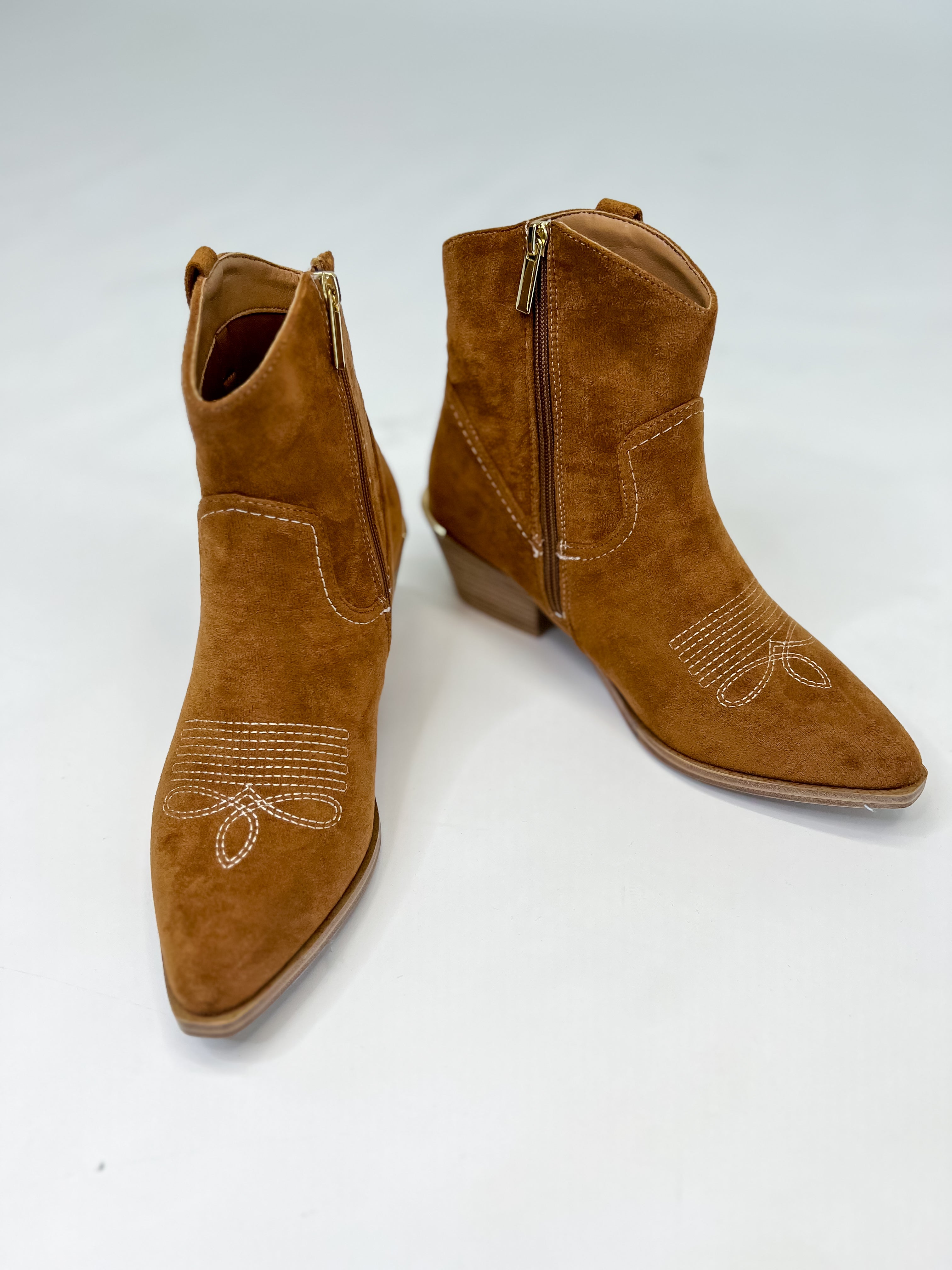 [Corky's] Quittin Time Bootie-Tobacco Faux Suede