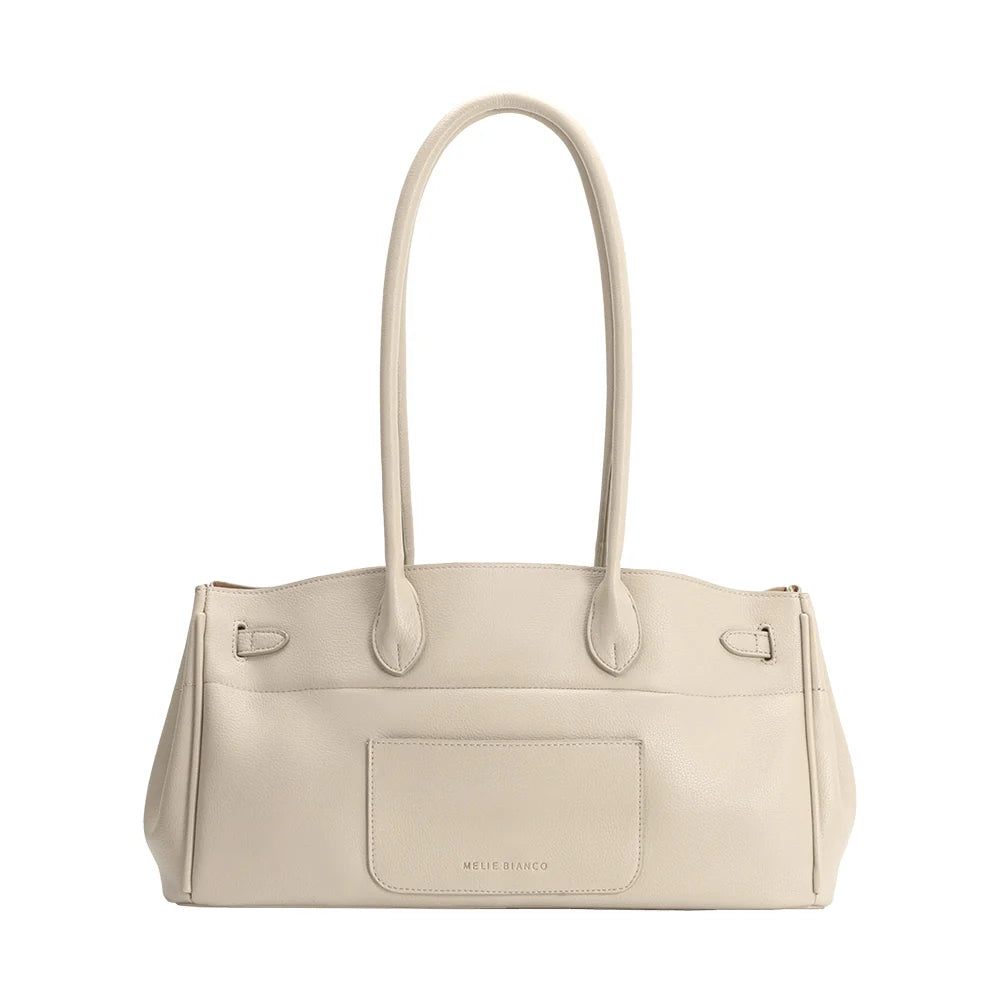 Rocky Vegan Leather Shoulder Bag-Ivory