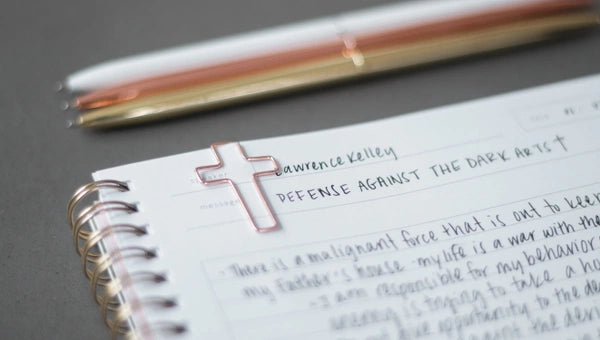 Church Notes 3 Pack of Cross Paper Clips - Rose Gold
