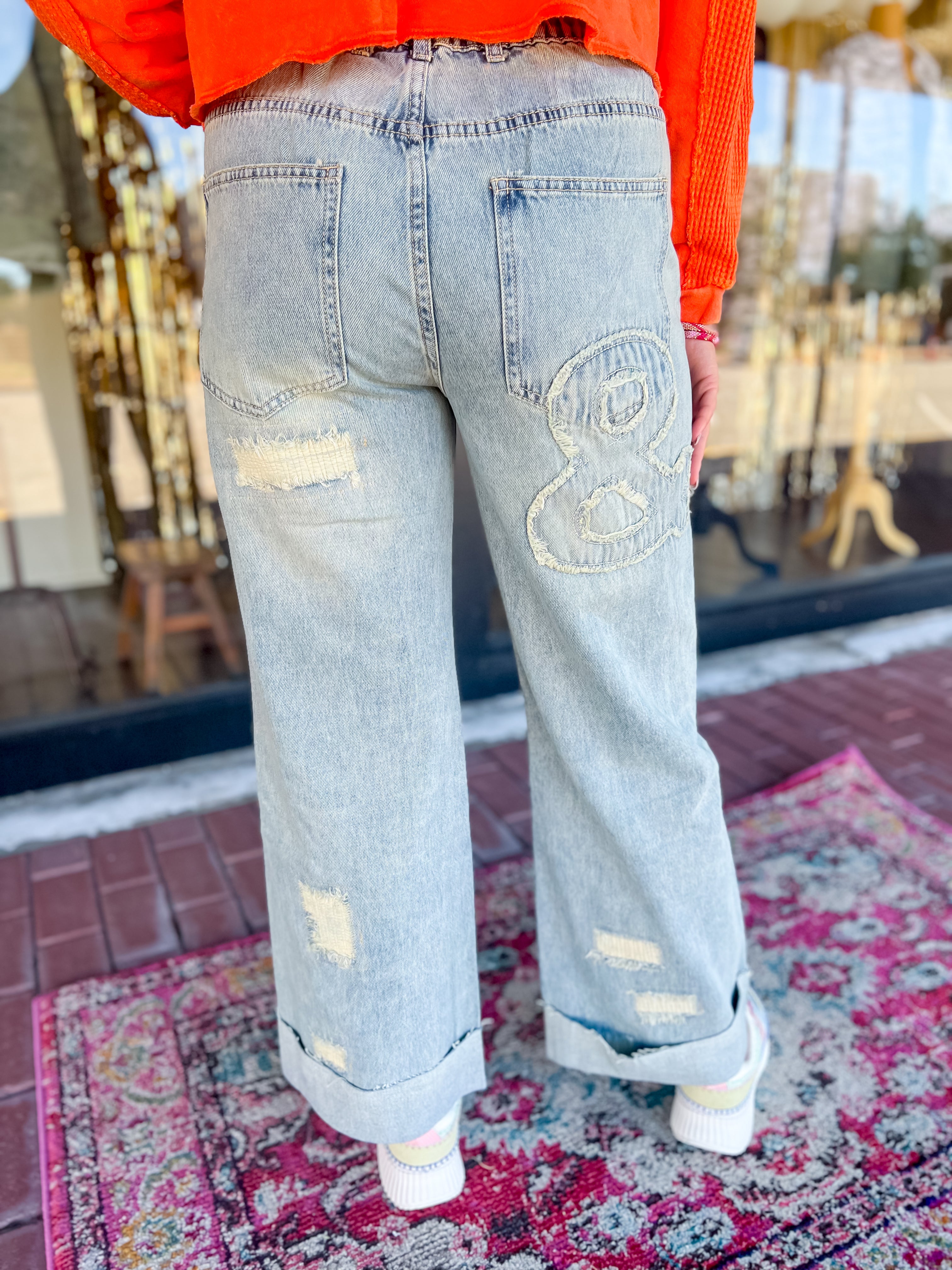 Love & Washed Patch Denim
