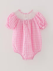 Farm Pink Girls Romper