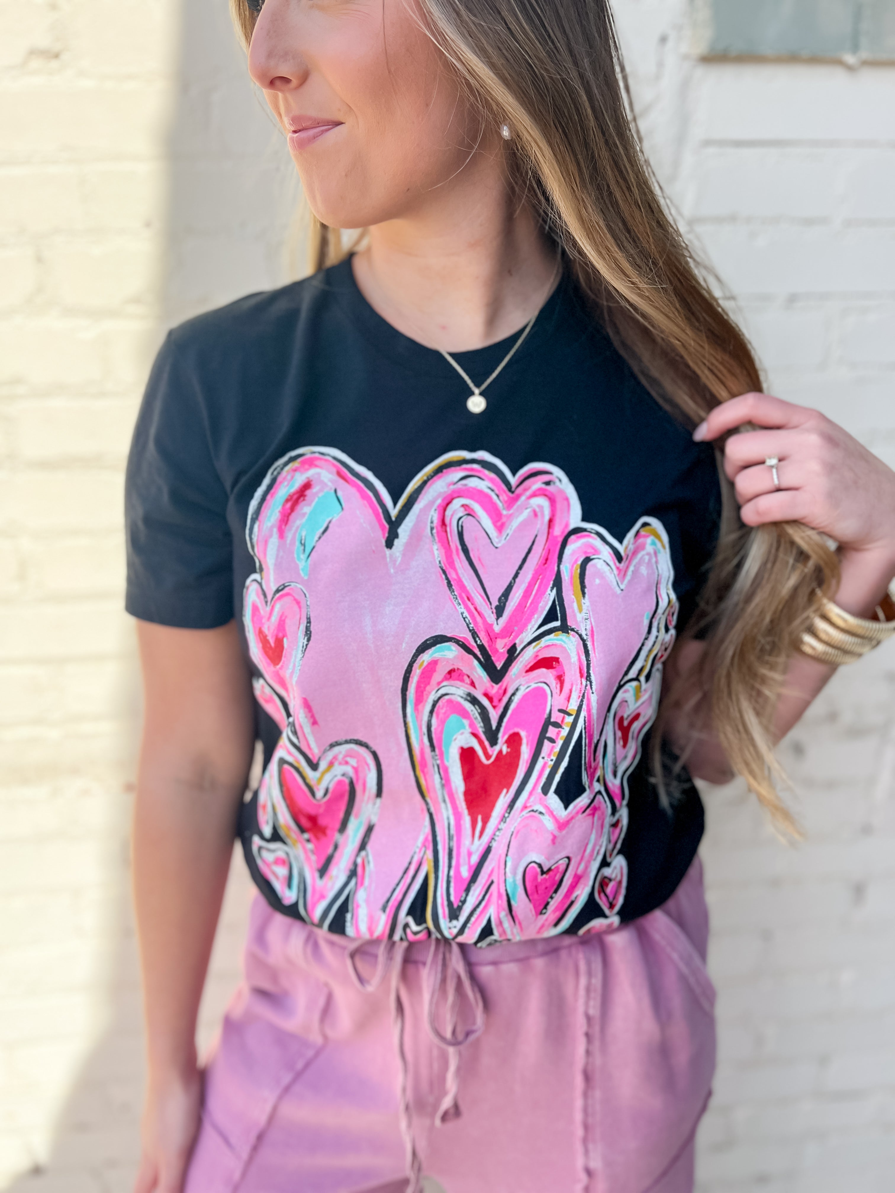 Bunches of Love Tee-Black