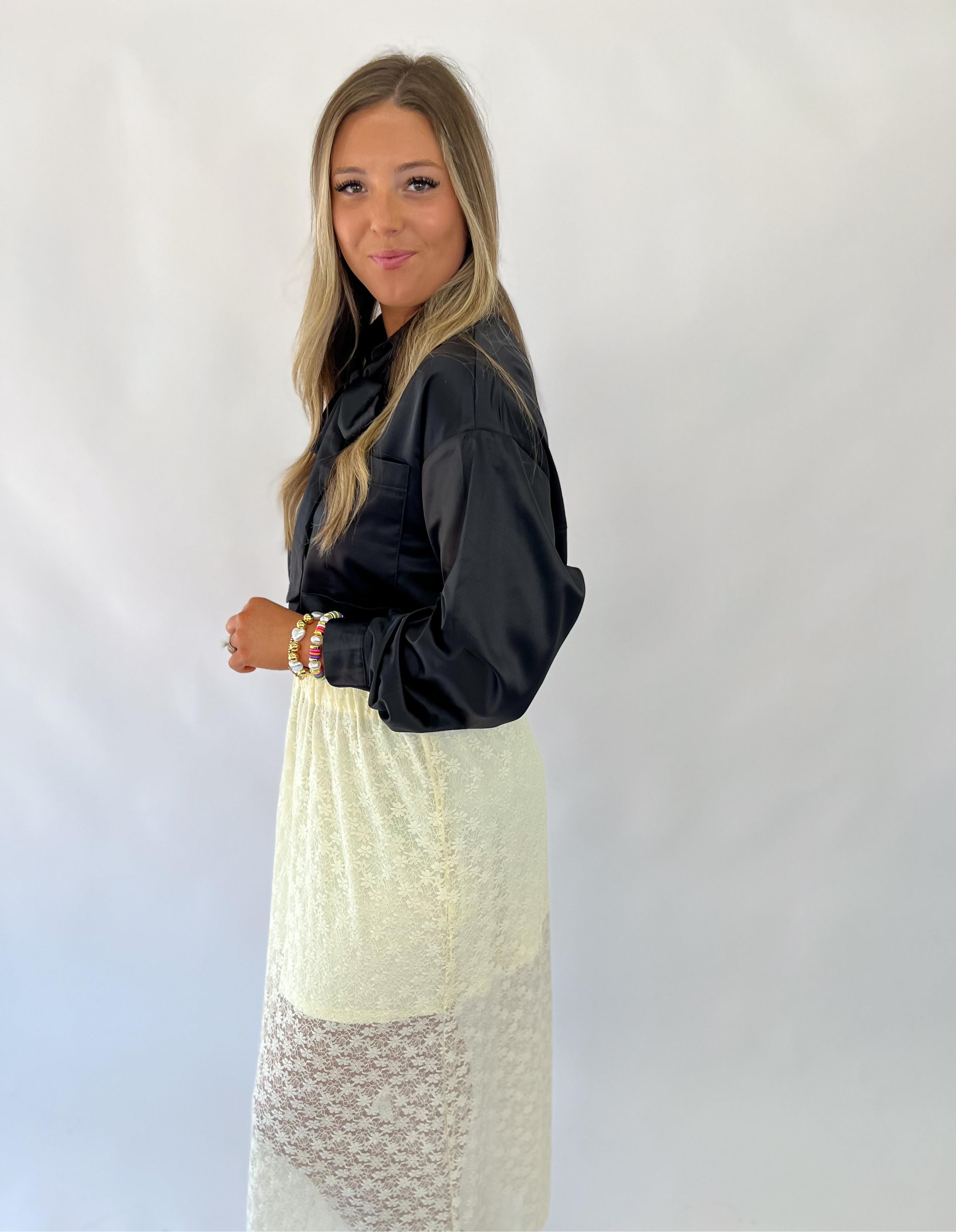 The Bellamy Bow-Tie Blouse - Black