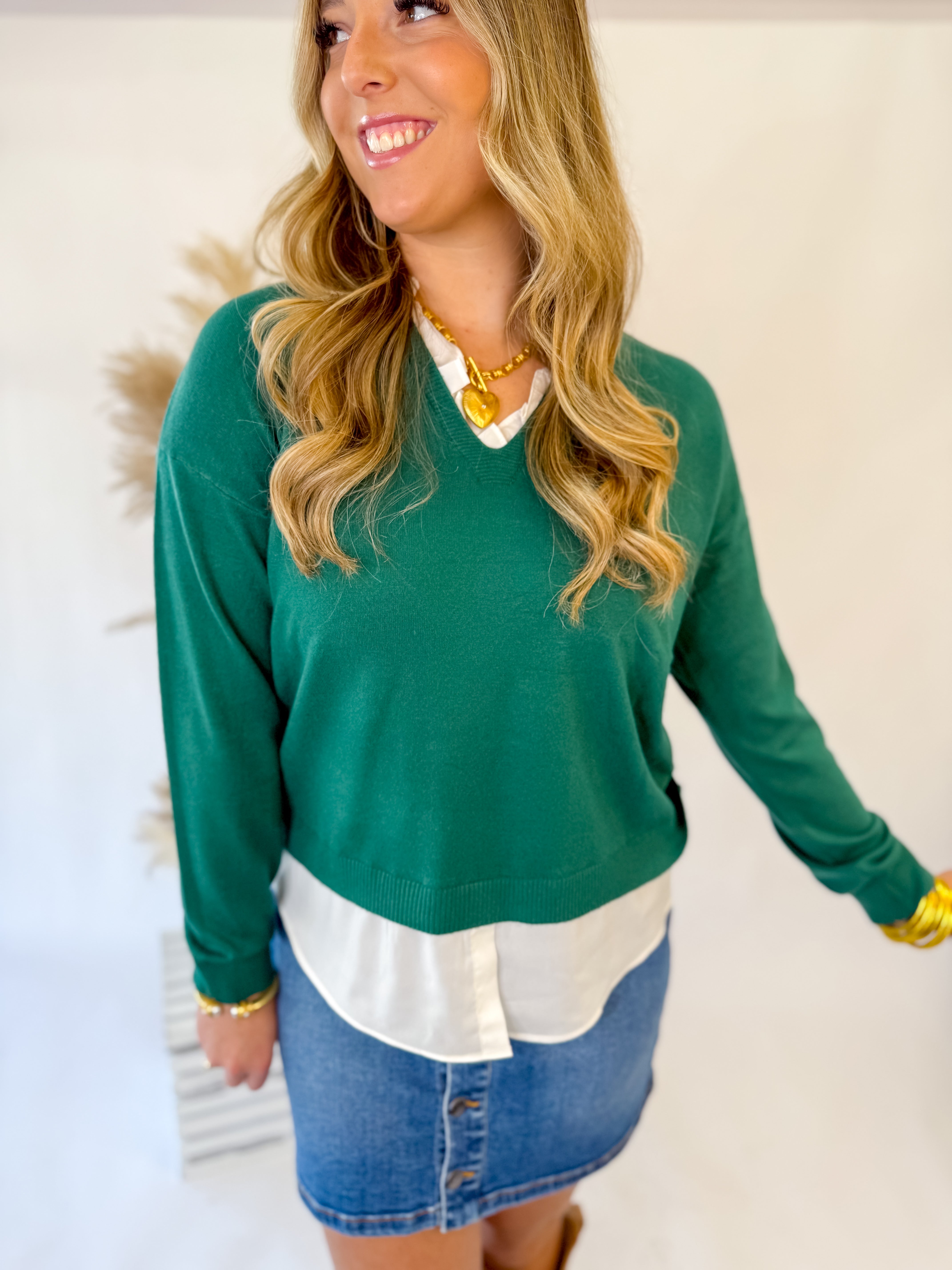 The Harmony Top- Pine Green