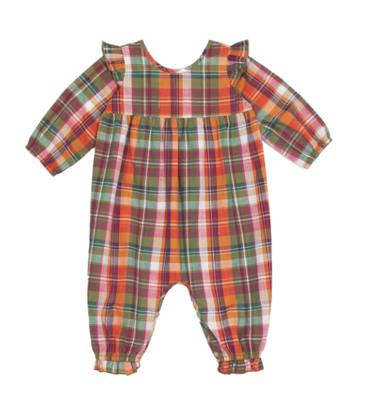 [Mabel And Honey] Pumpkin Patch Woven Romper