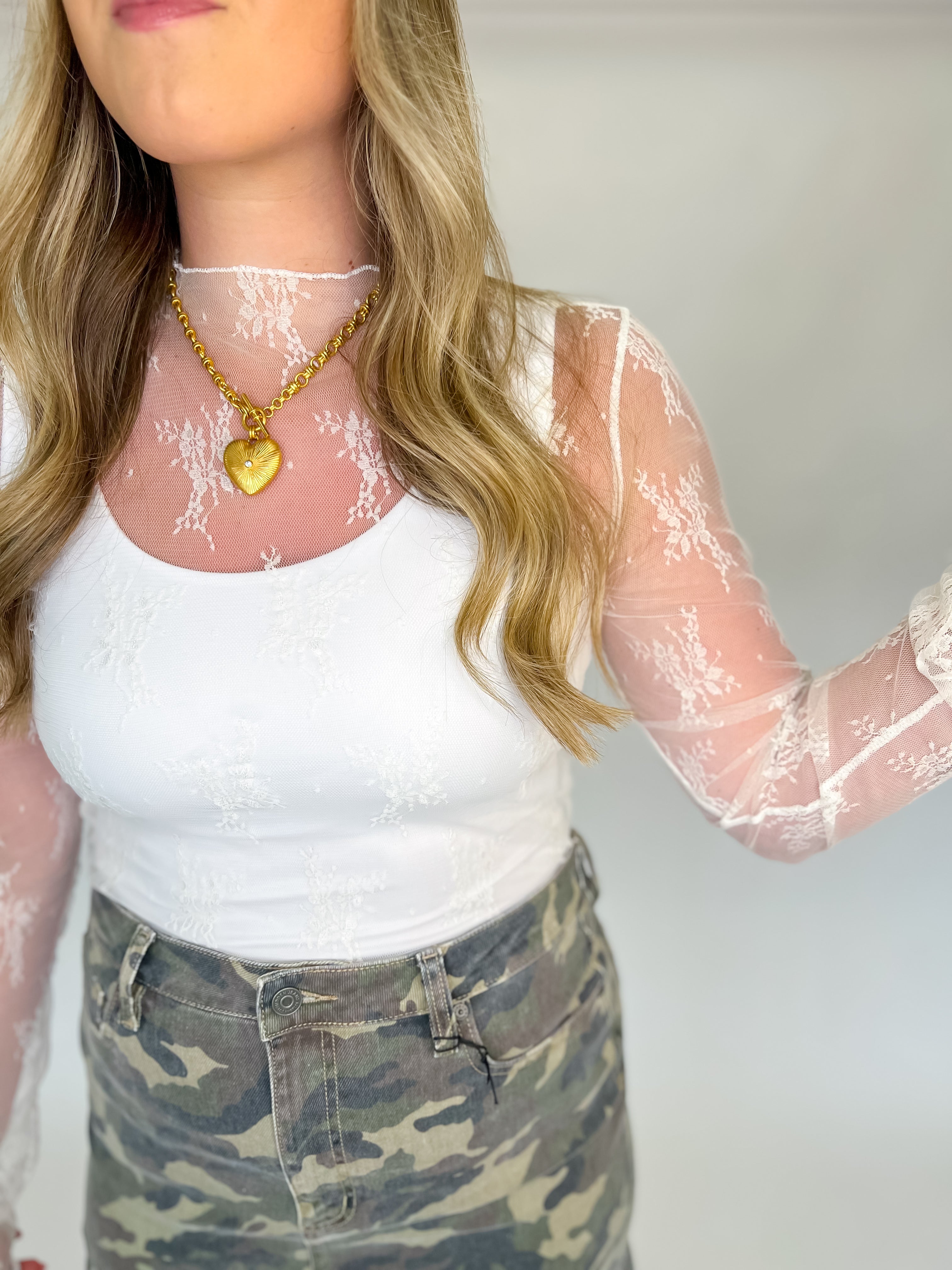 Sylvie Sheer Lace Top