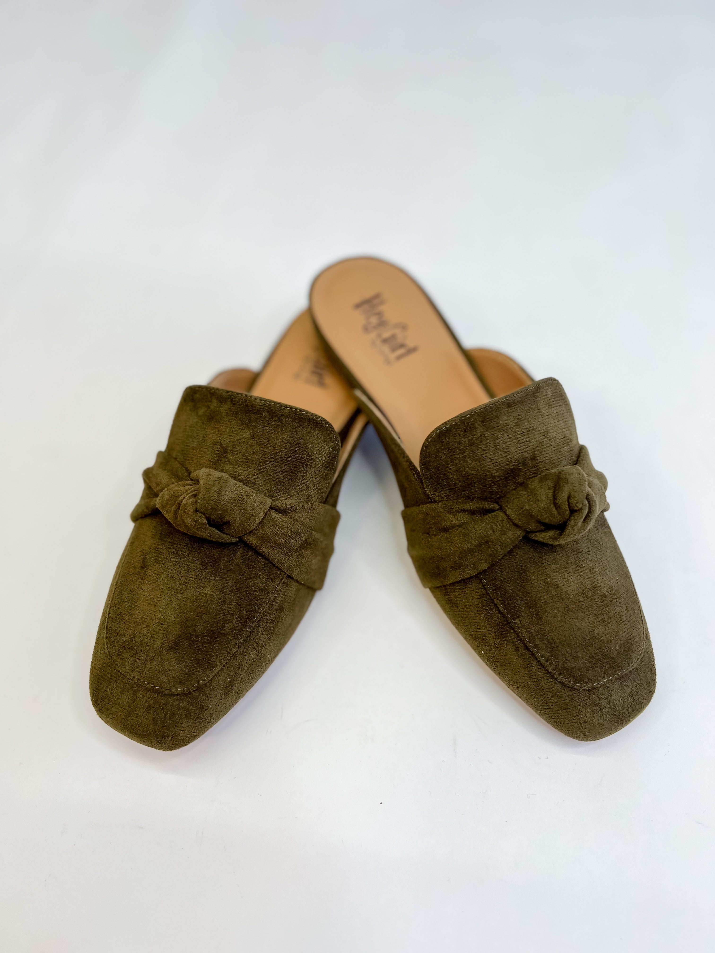 [Corky's] Clingy Mule - Khaki Faux Suede