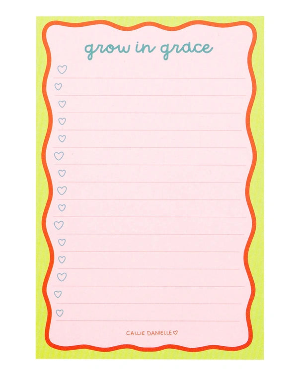 Grow In Grace 4x6 Notepad