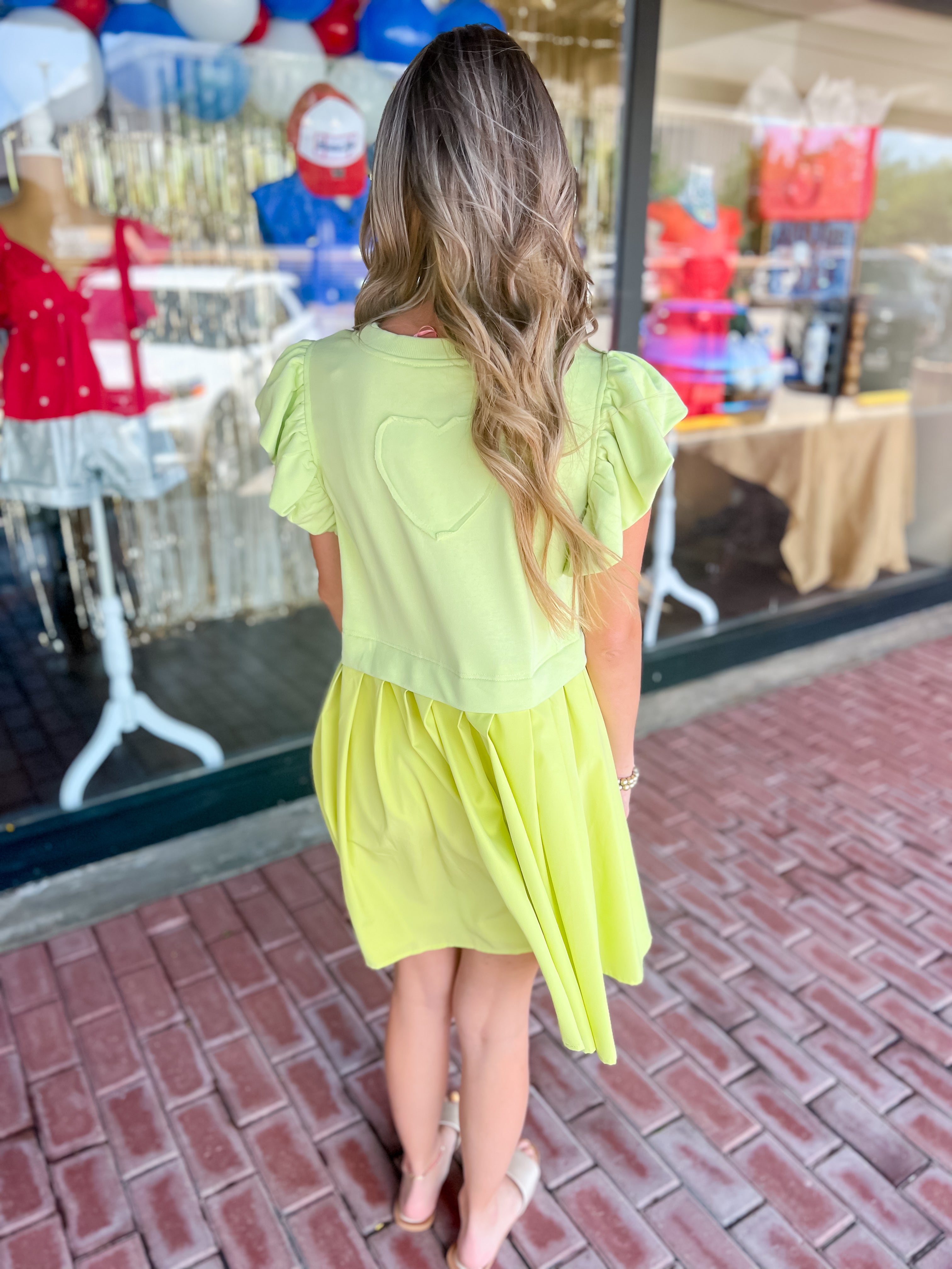 Sweet Lime Twofer Mini Dress