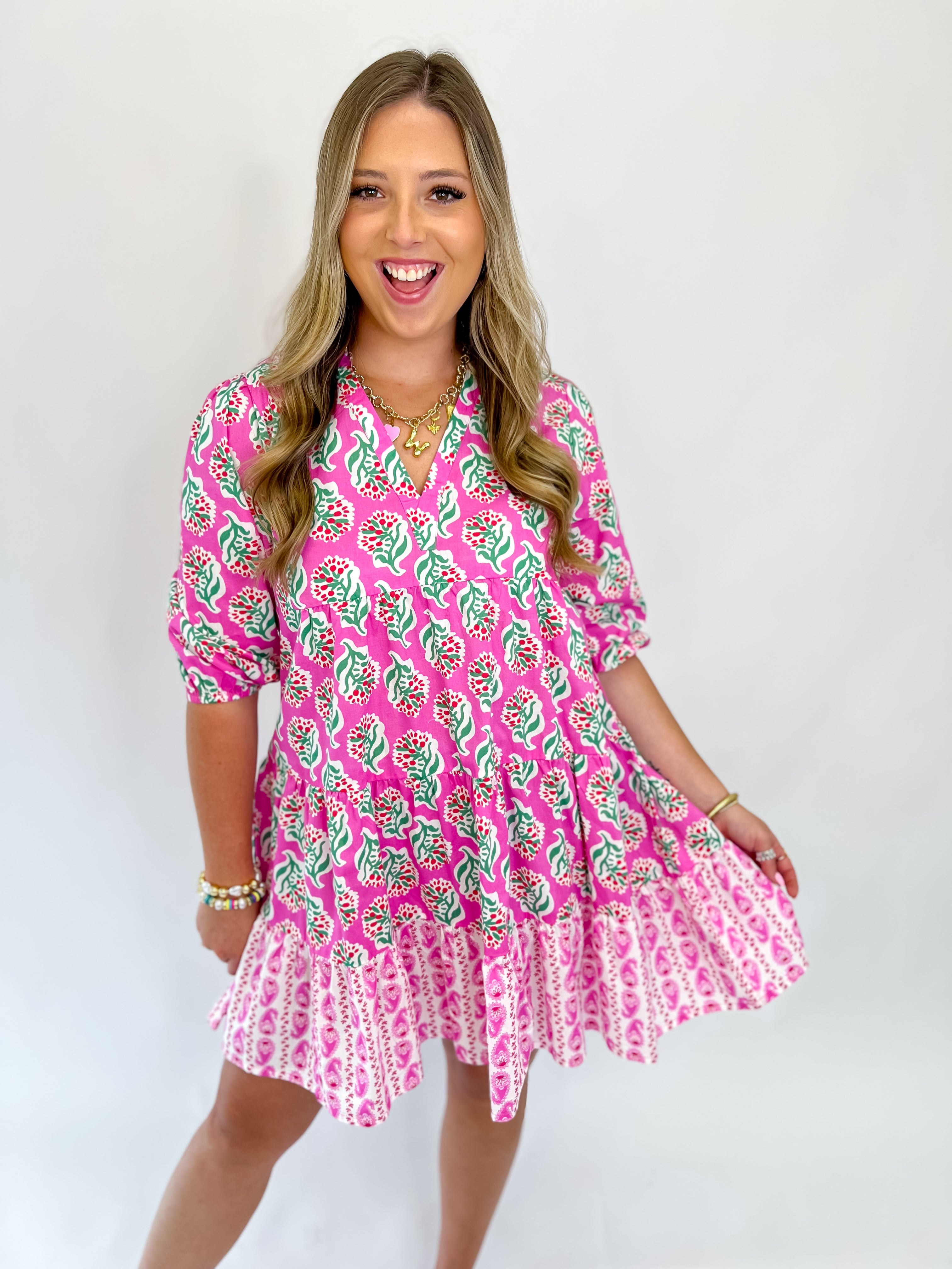Pace Tunic Dress - Pink
