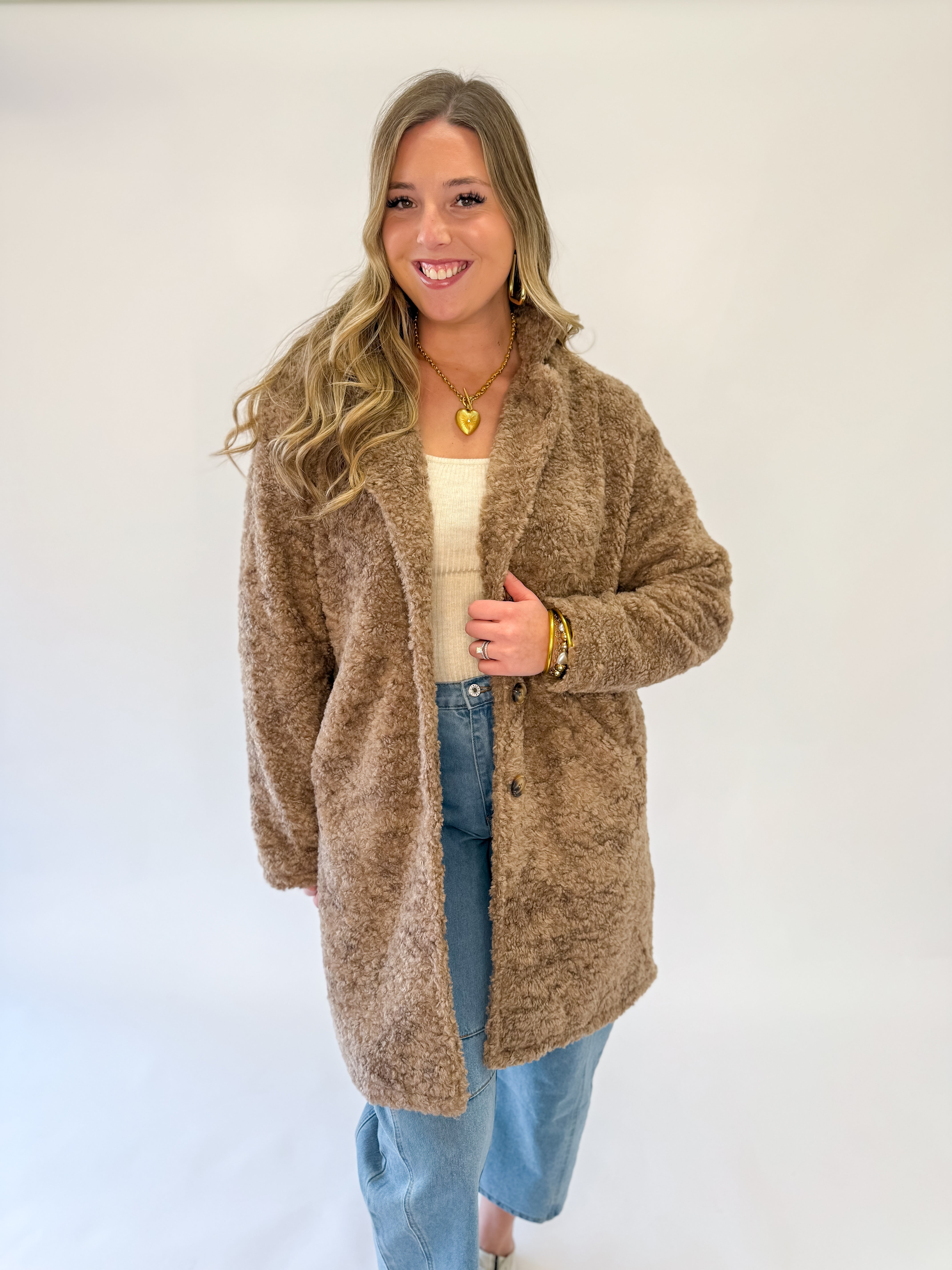 Isabella Button Front Coat