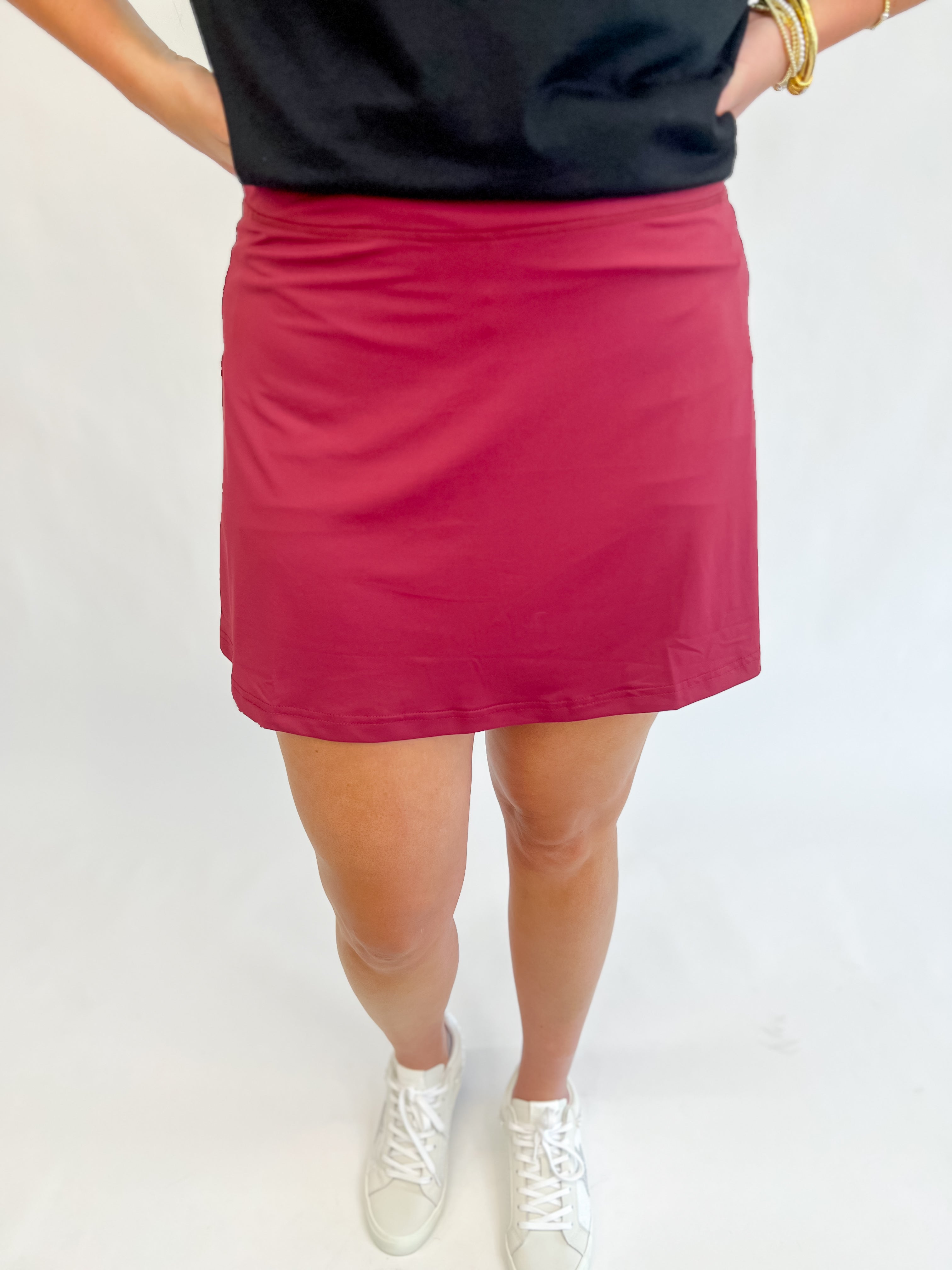 [Jess Lea] Well Played Tennis Skort-Maroon