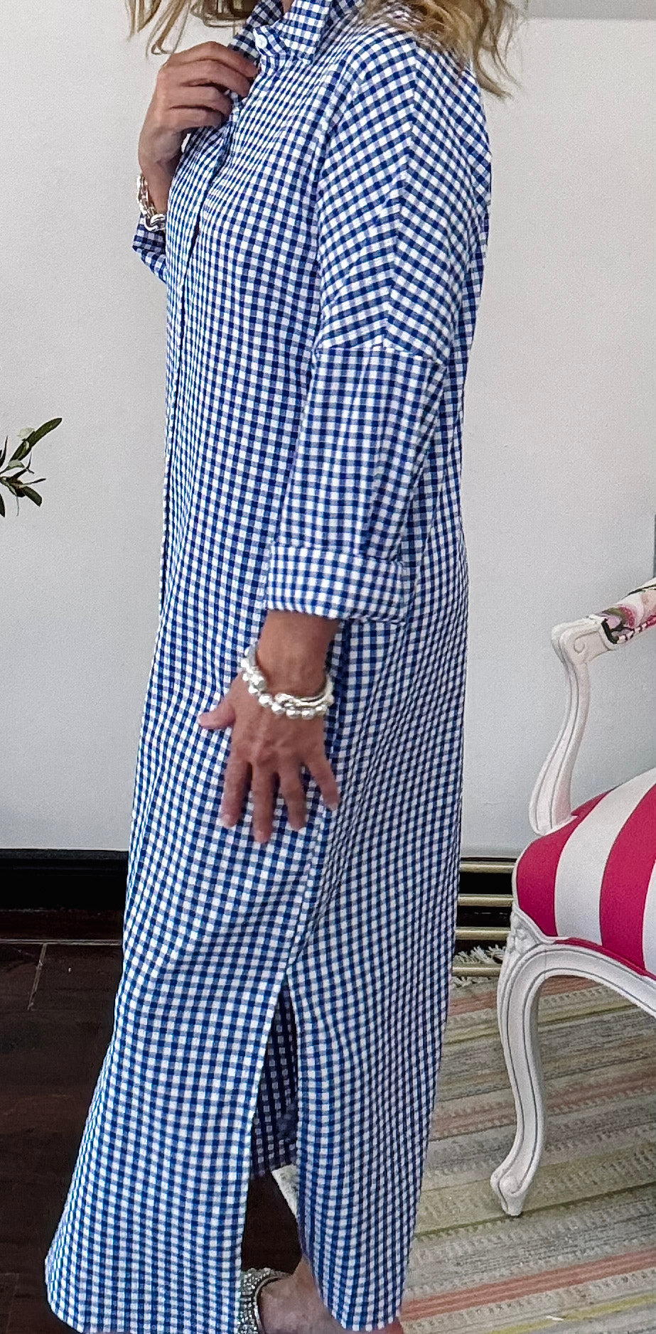 Summer Picnic Maxi Dress- Blue