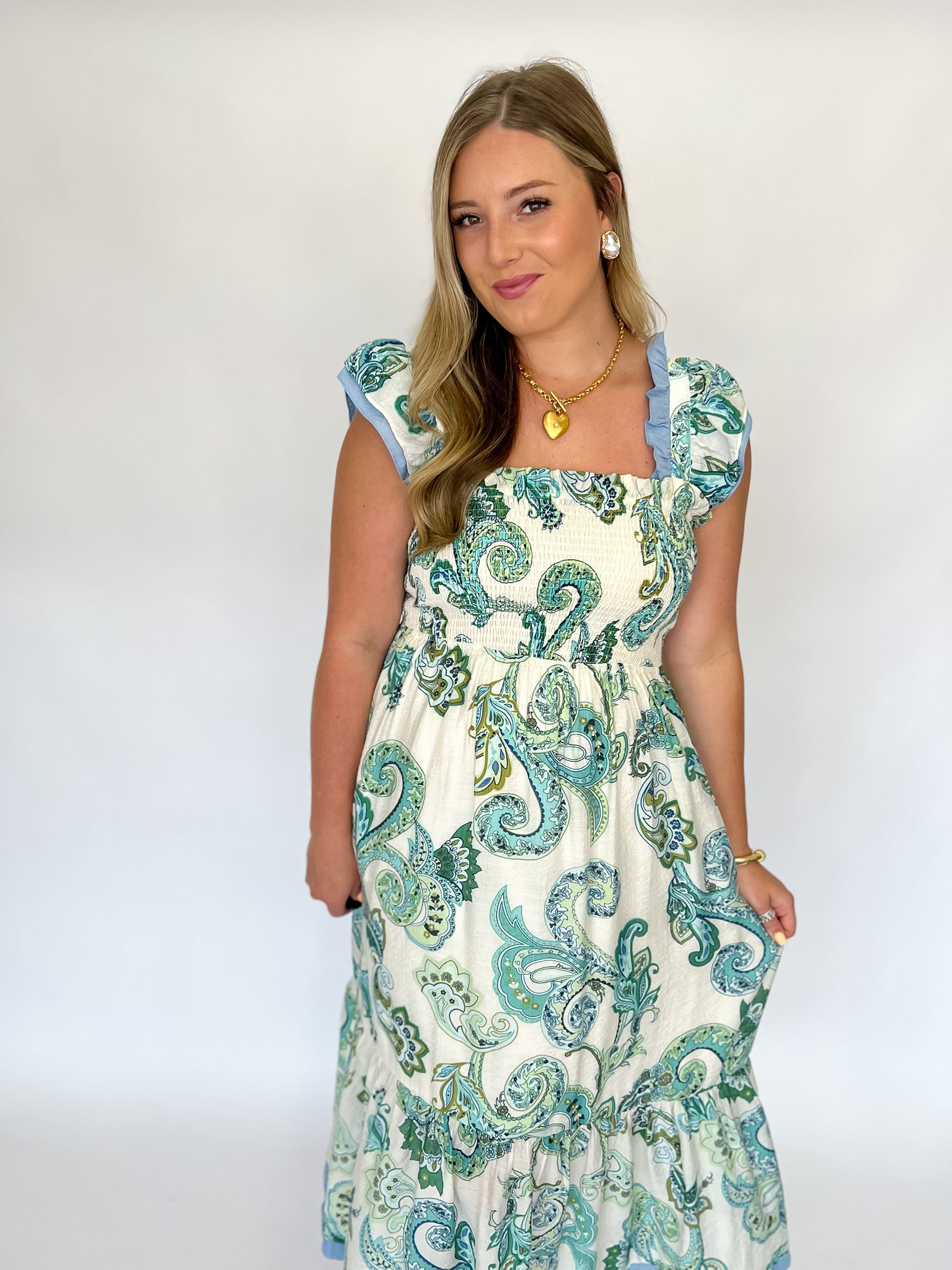 [THML] Windswept Paisley Dress