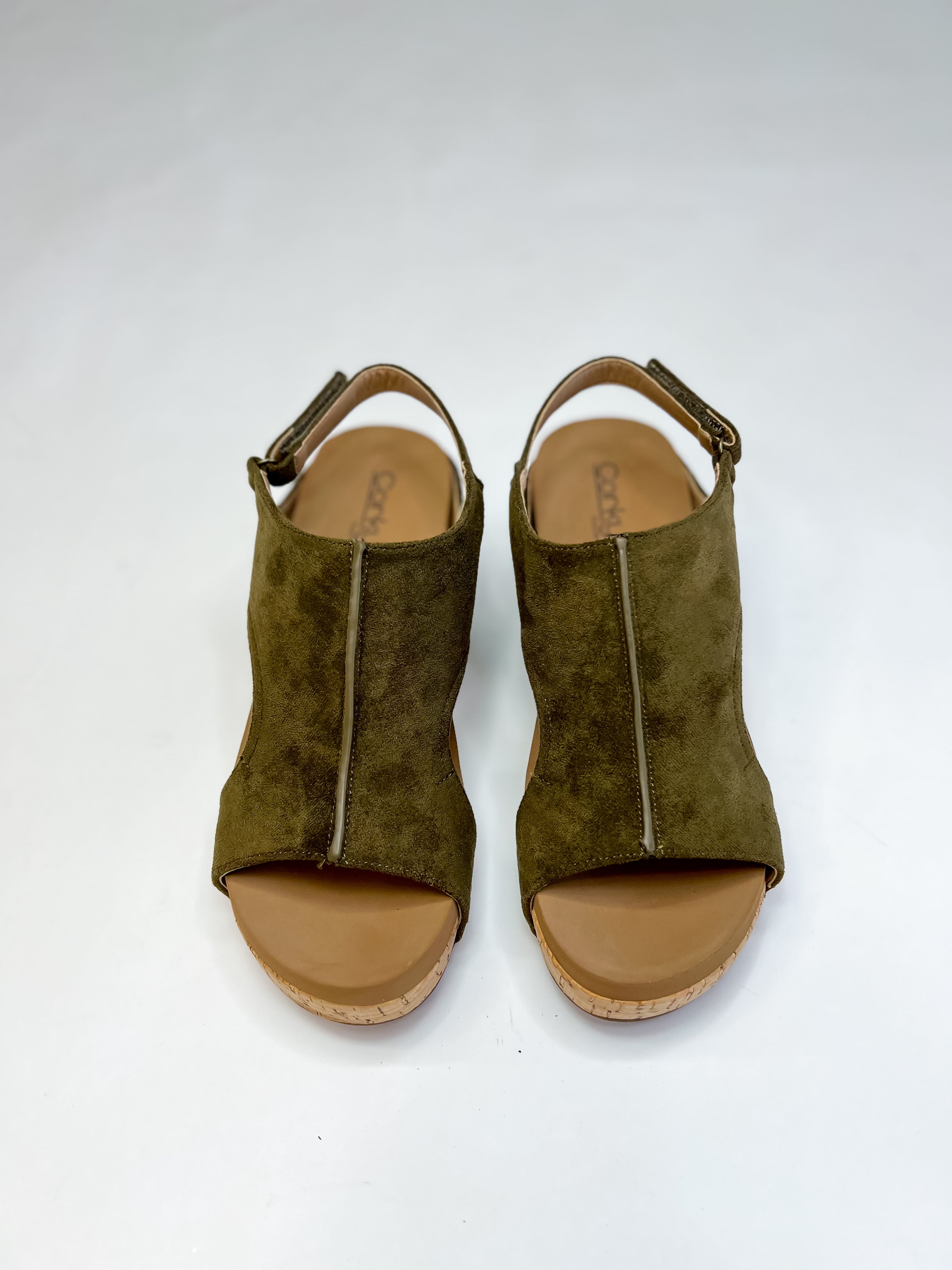 [Corky's] Carley - Khaki Faux Suede