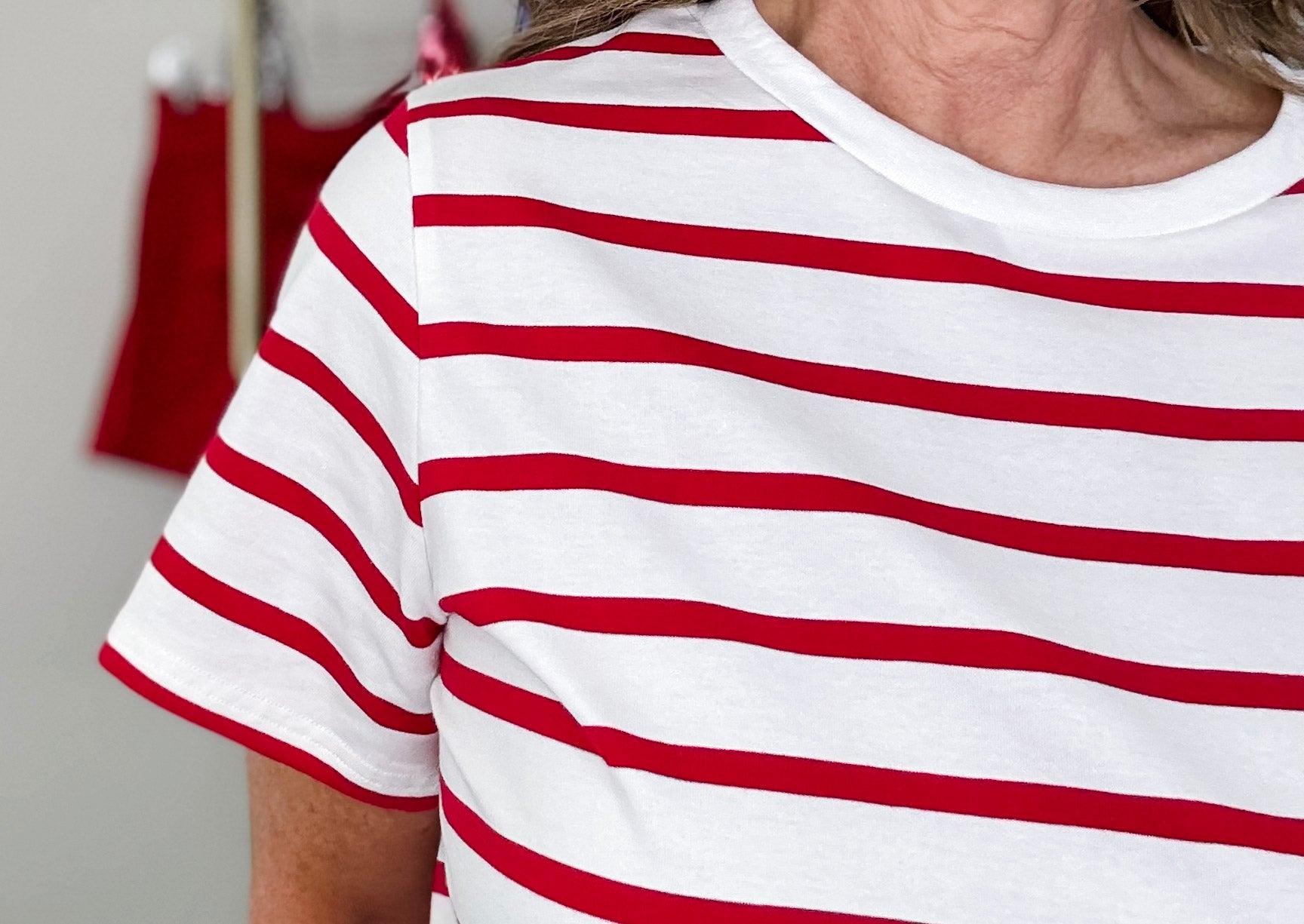 Feels So Good Striped Tee - Red