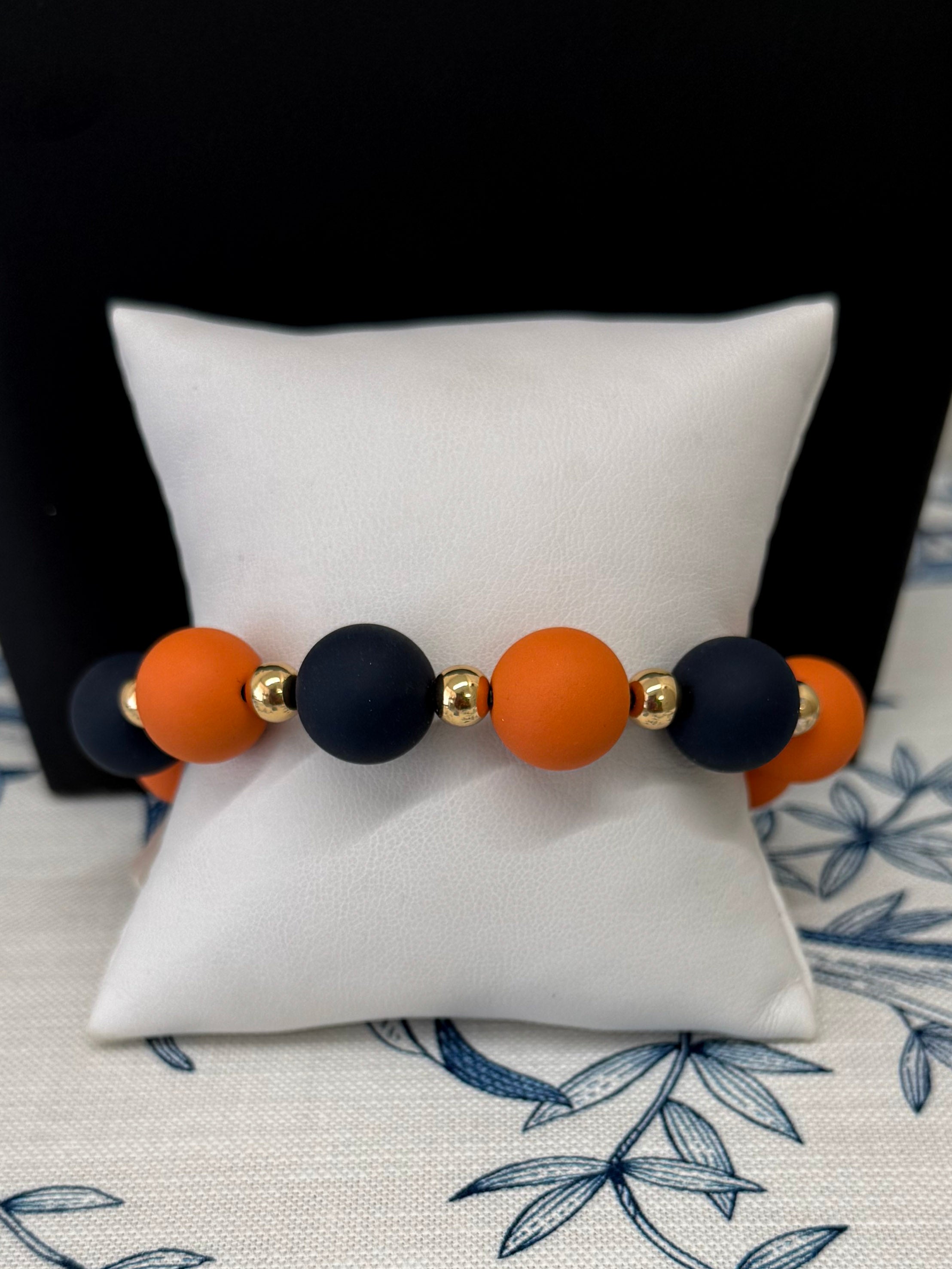 Game Day Bracelet-Orange & Black