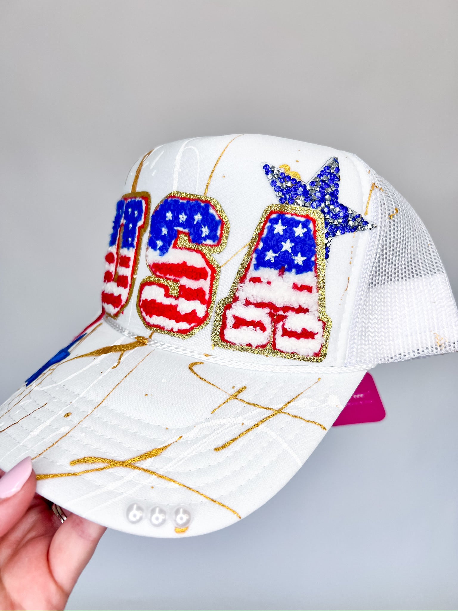 USA Splatter Paint Cap
