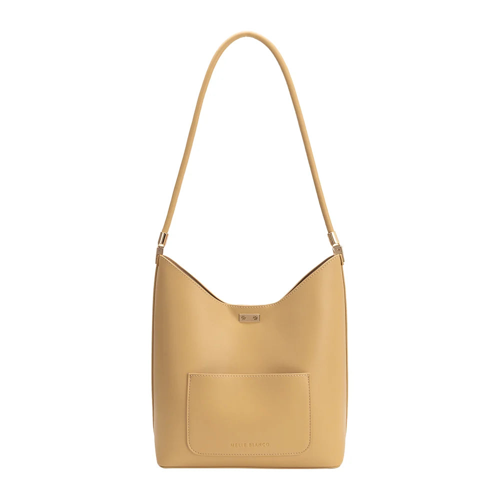 Billie Vegan Leather Tote Bag-Wheat