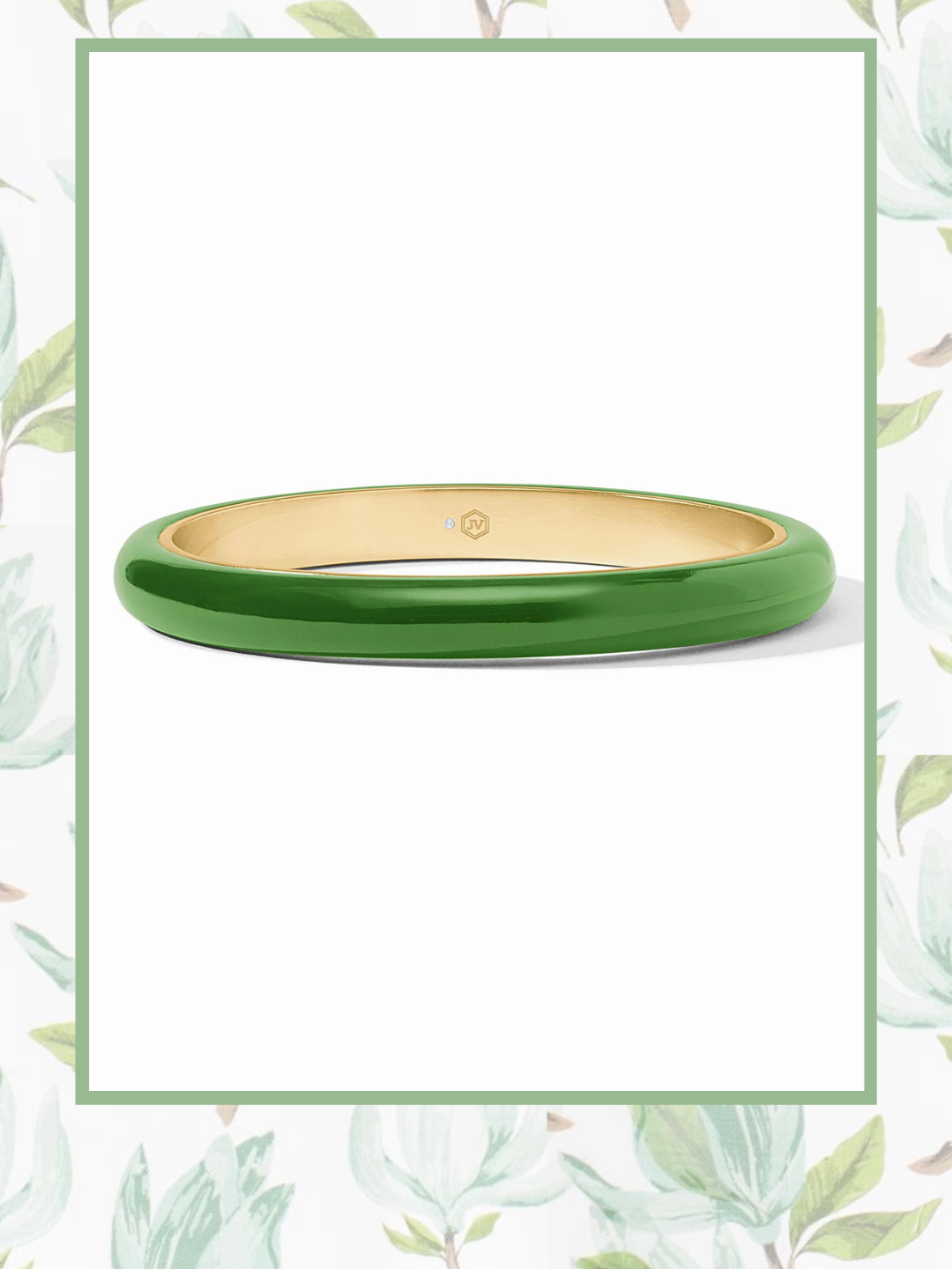 [Julie Vos]Madison Statement Bangle-Palmetto Green-M