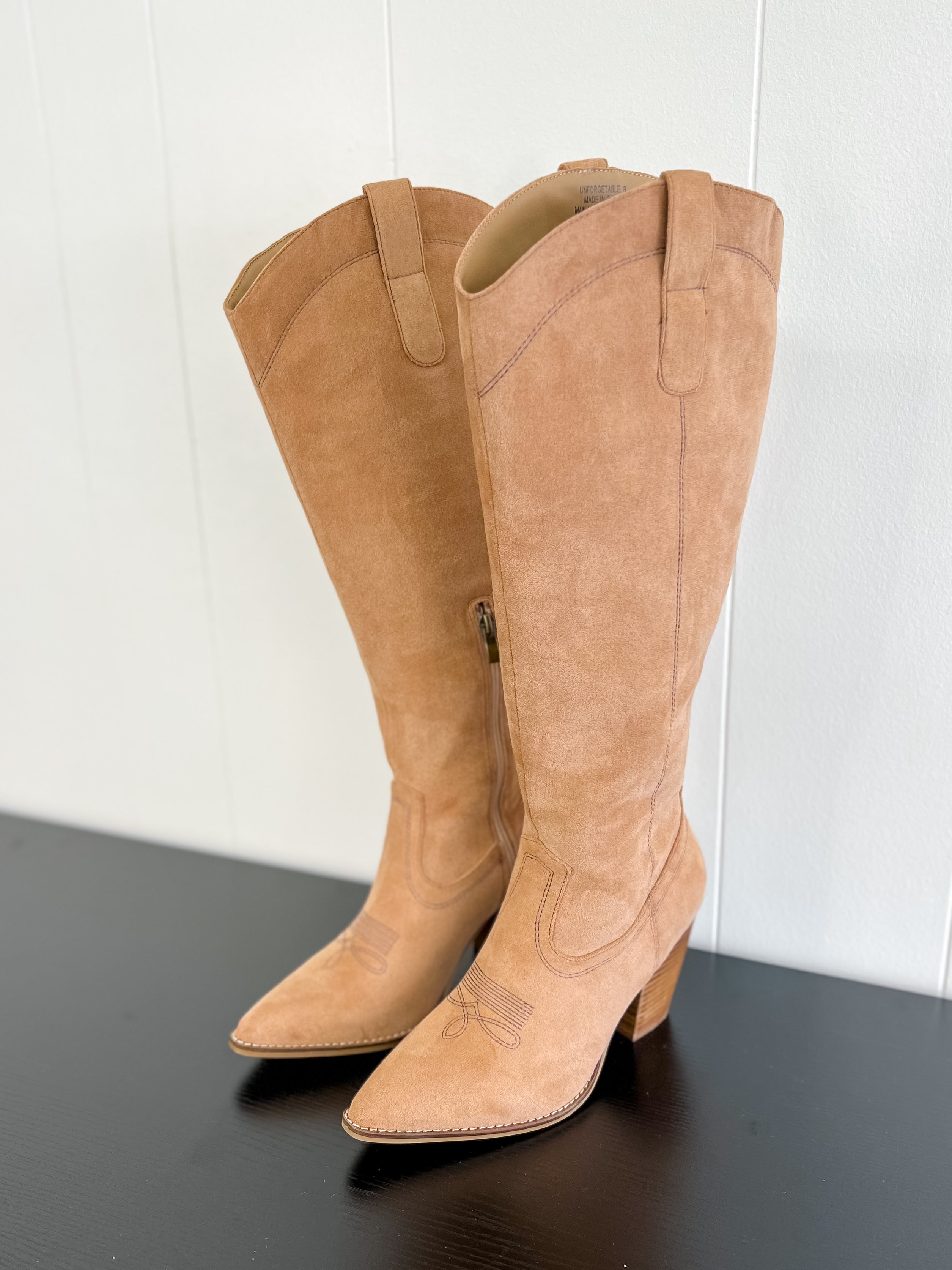 [Corky's] Unforgetable Boots-Camel Faux Suede