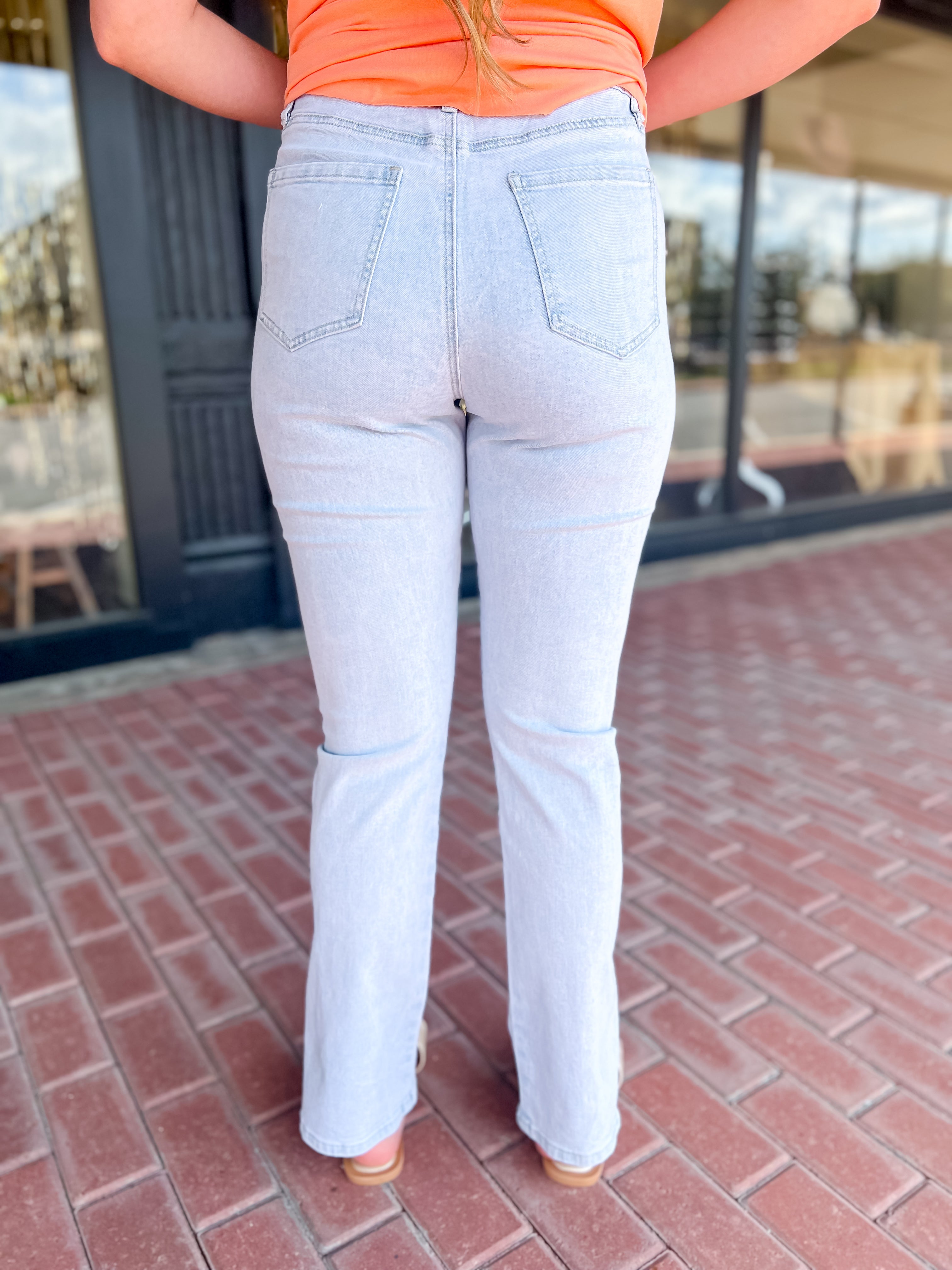 [Mud Pie] Yorker Side-Slit Jeans-Blue