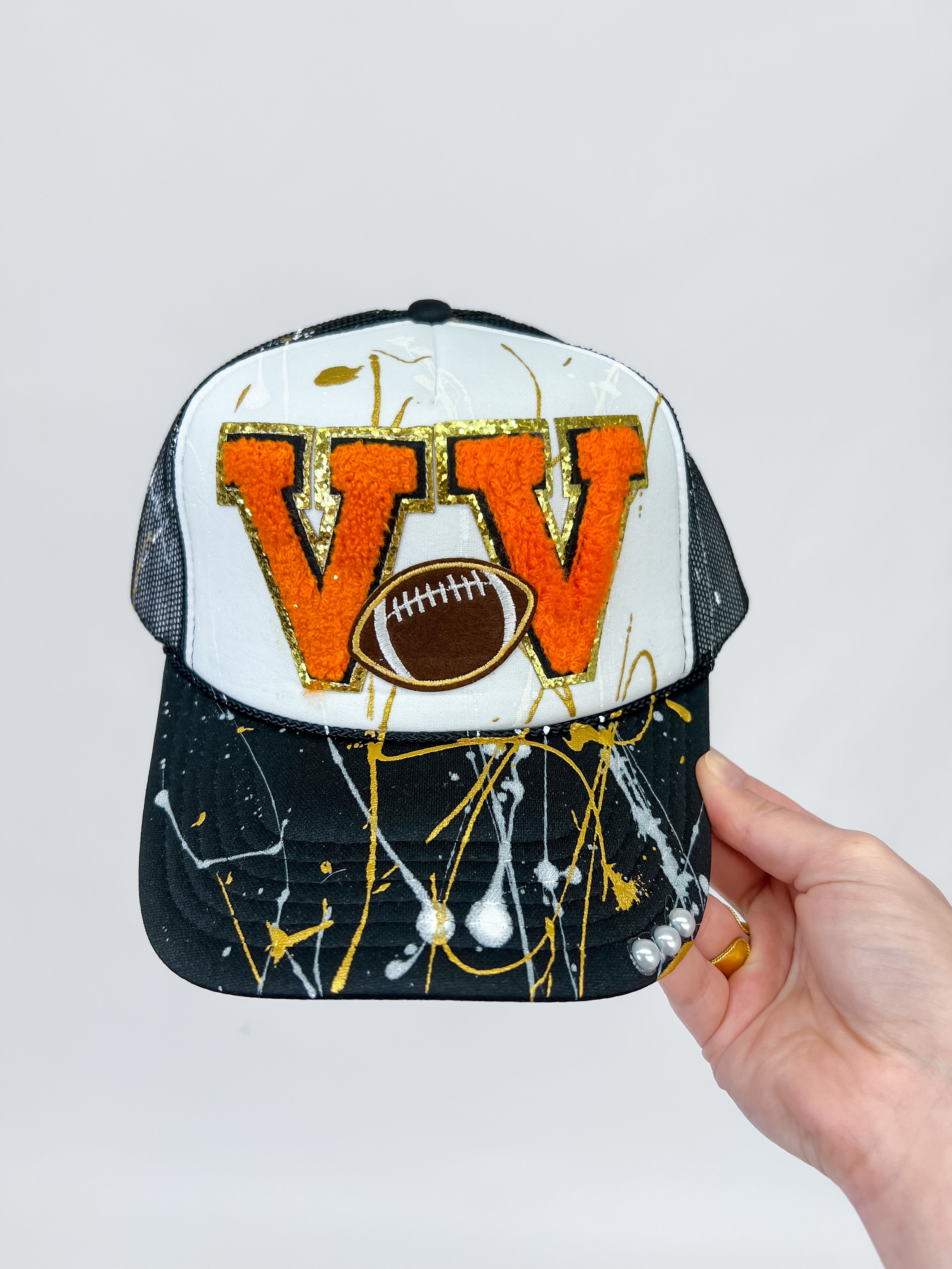 VV  Football Splatter Paint Cap