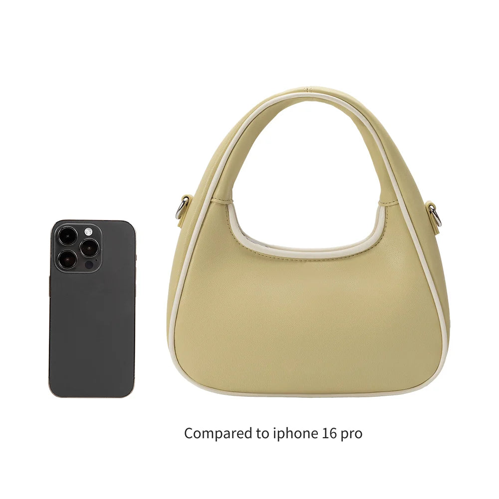 Sarita Vegan Leather Crossbody Bag-Yellow