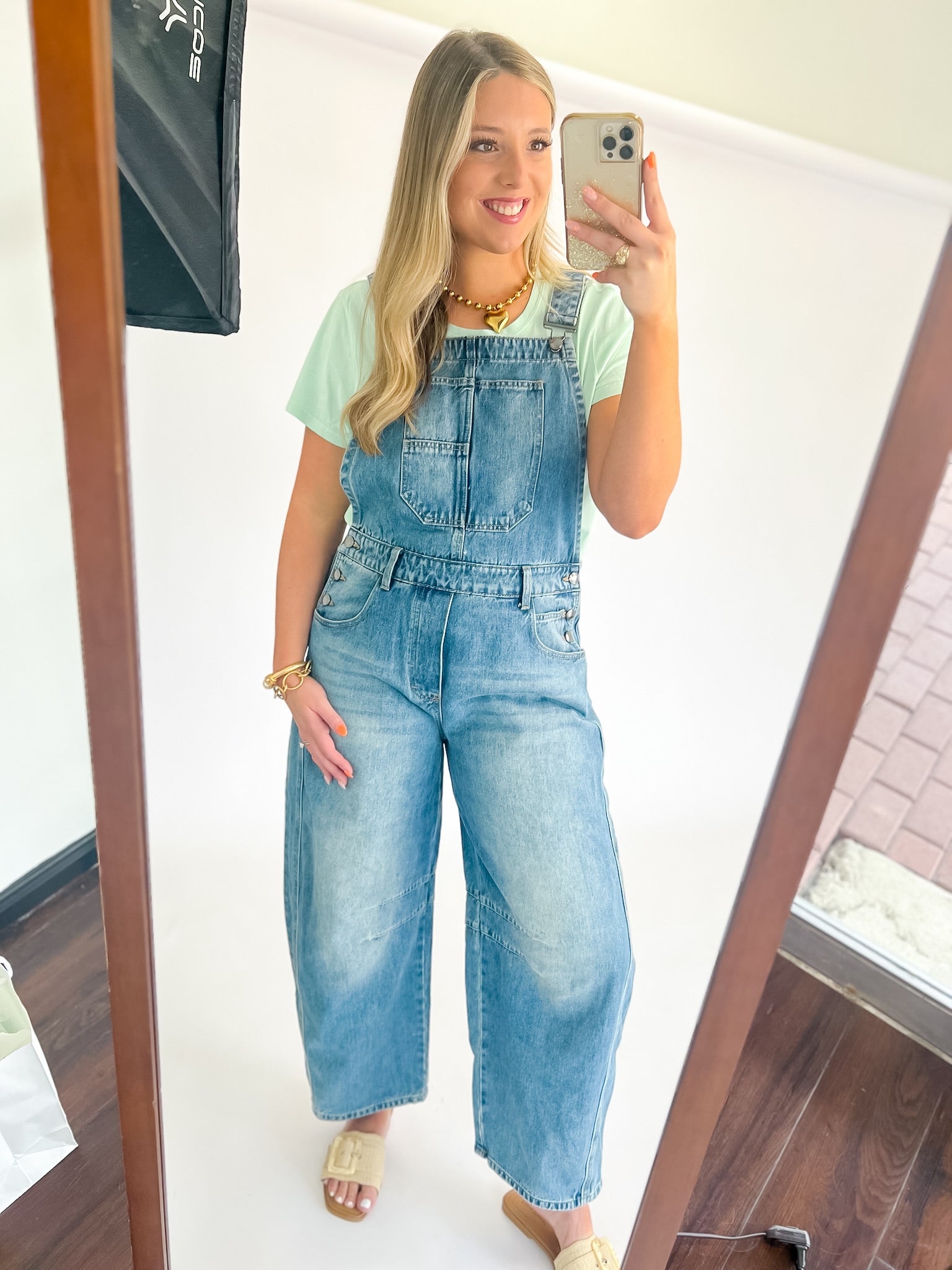 The Darcy Denim Barrel Overalls