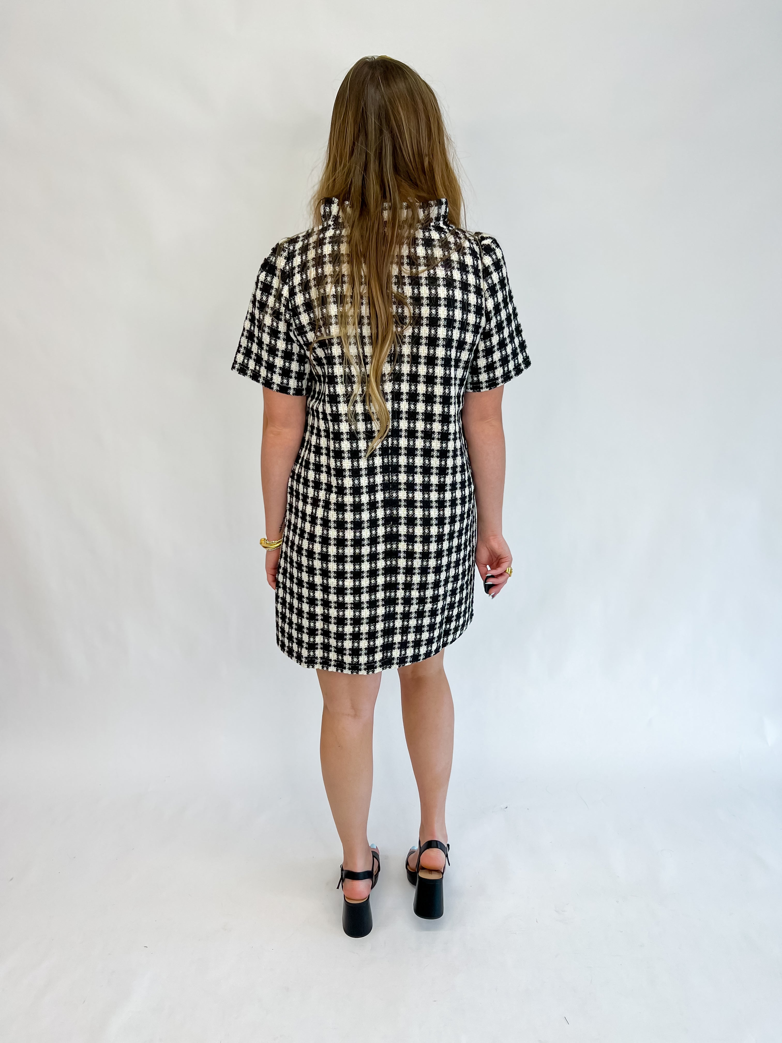 Timeless Plaid Tweed Dress