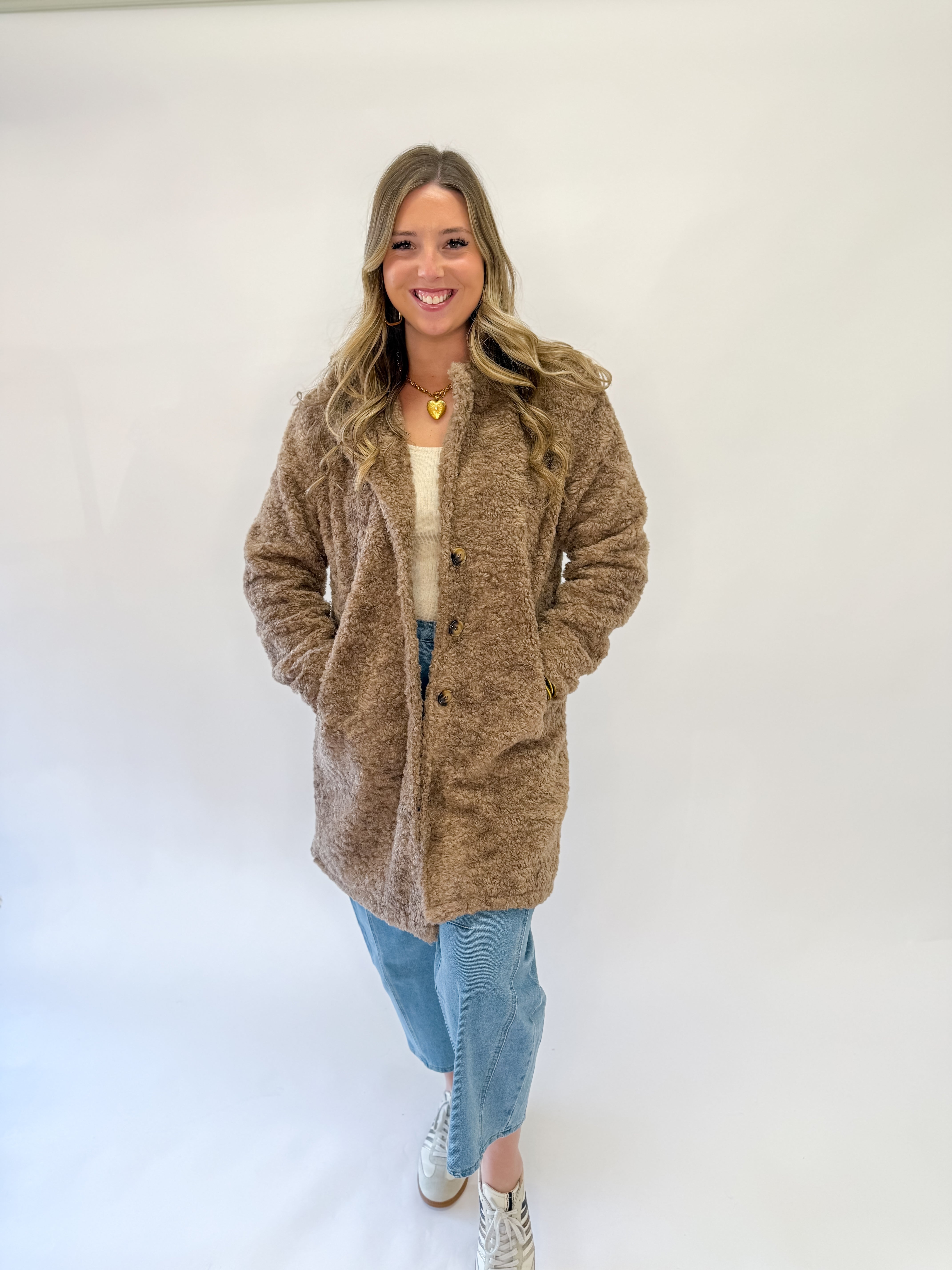Isabella Button Front Coat
