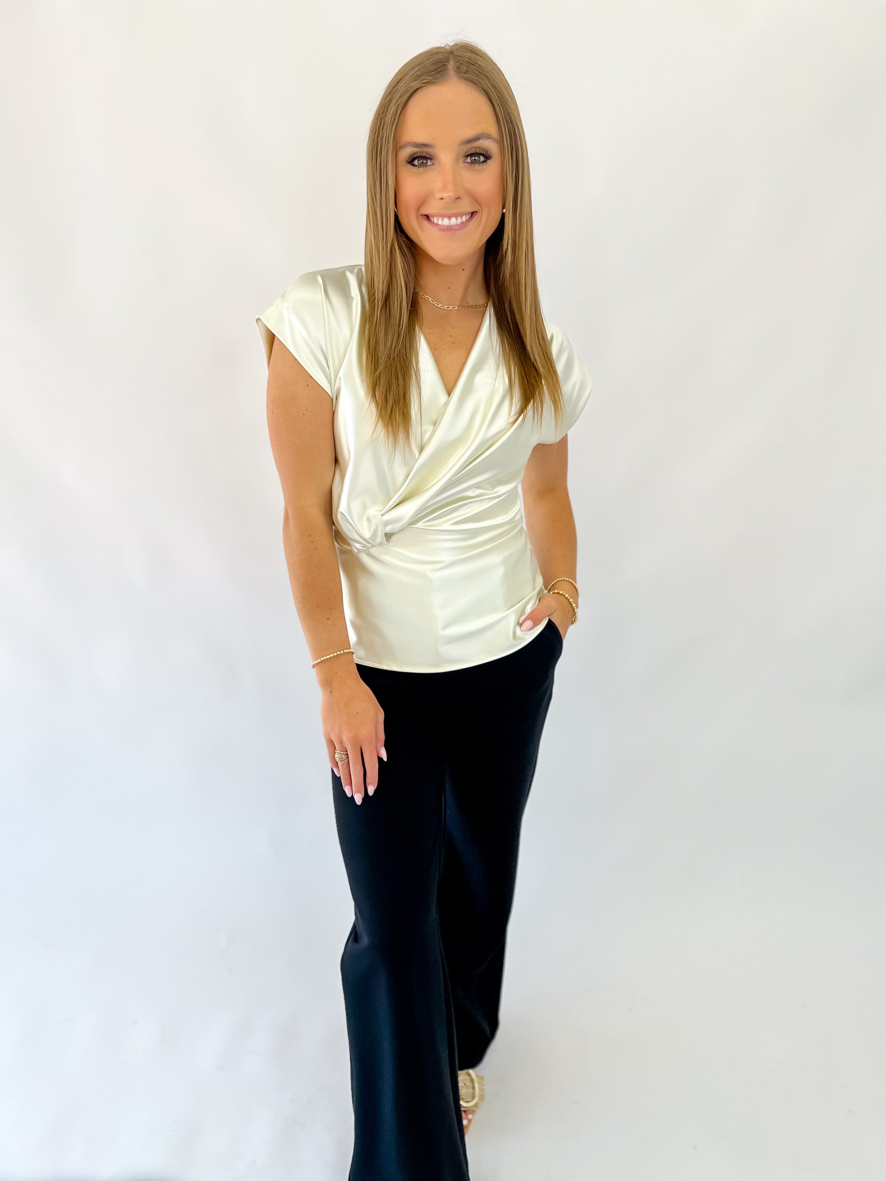 The Valencia Blouse - Ivory