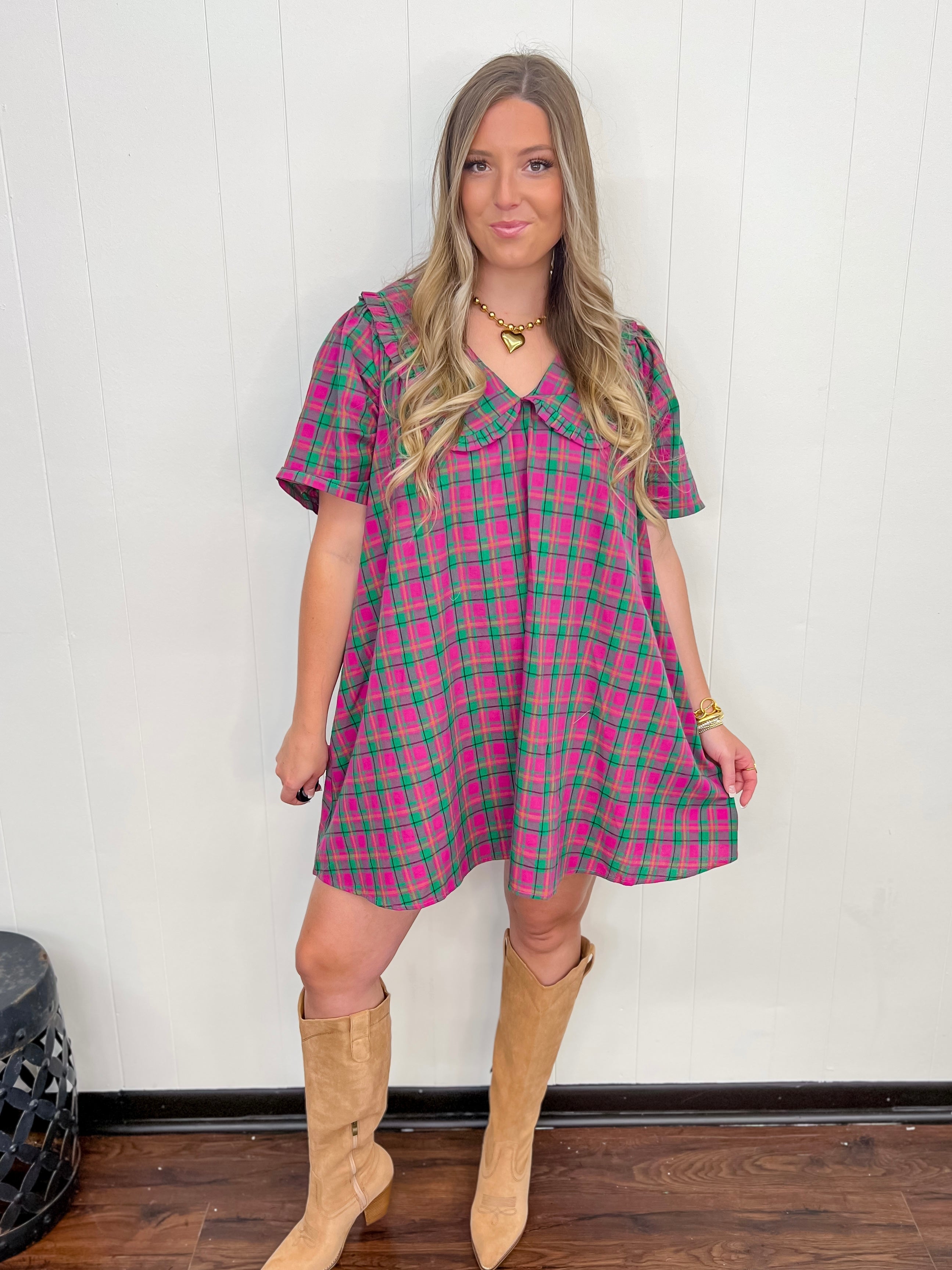 Pretty In Plaid Mini Dress