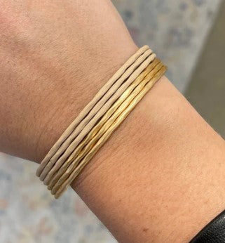 Matte Gold Bracelet Set