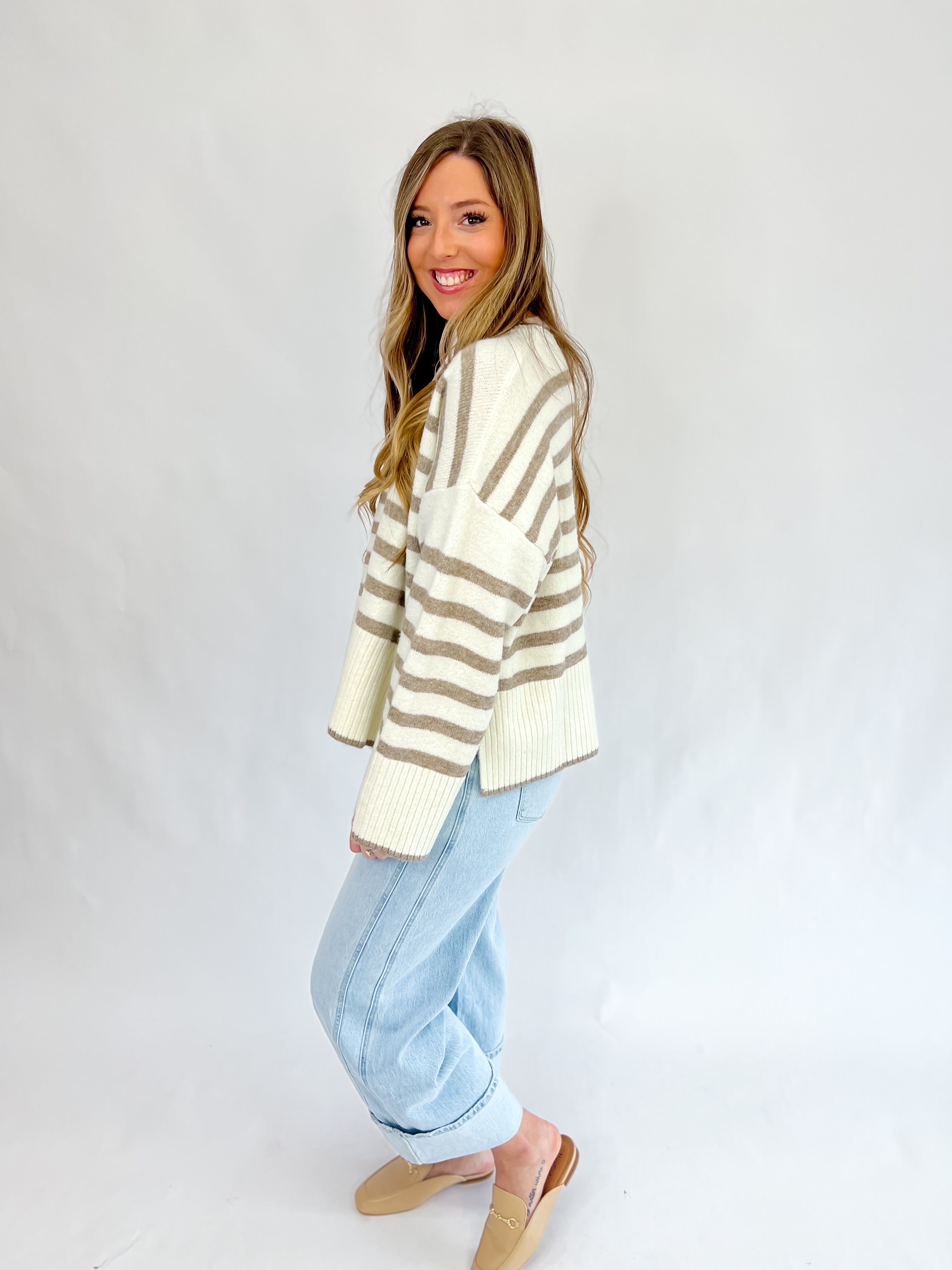 By The Fire Wide Rib Hem Sweater