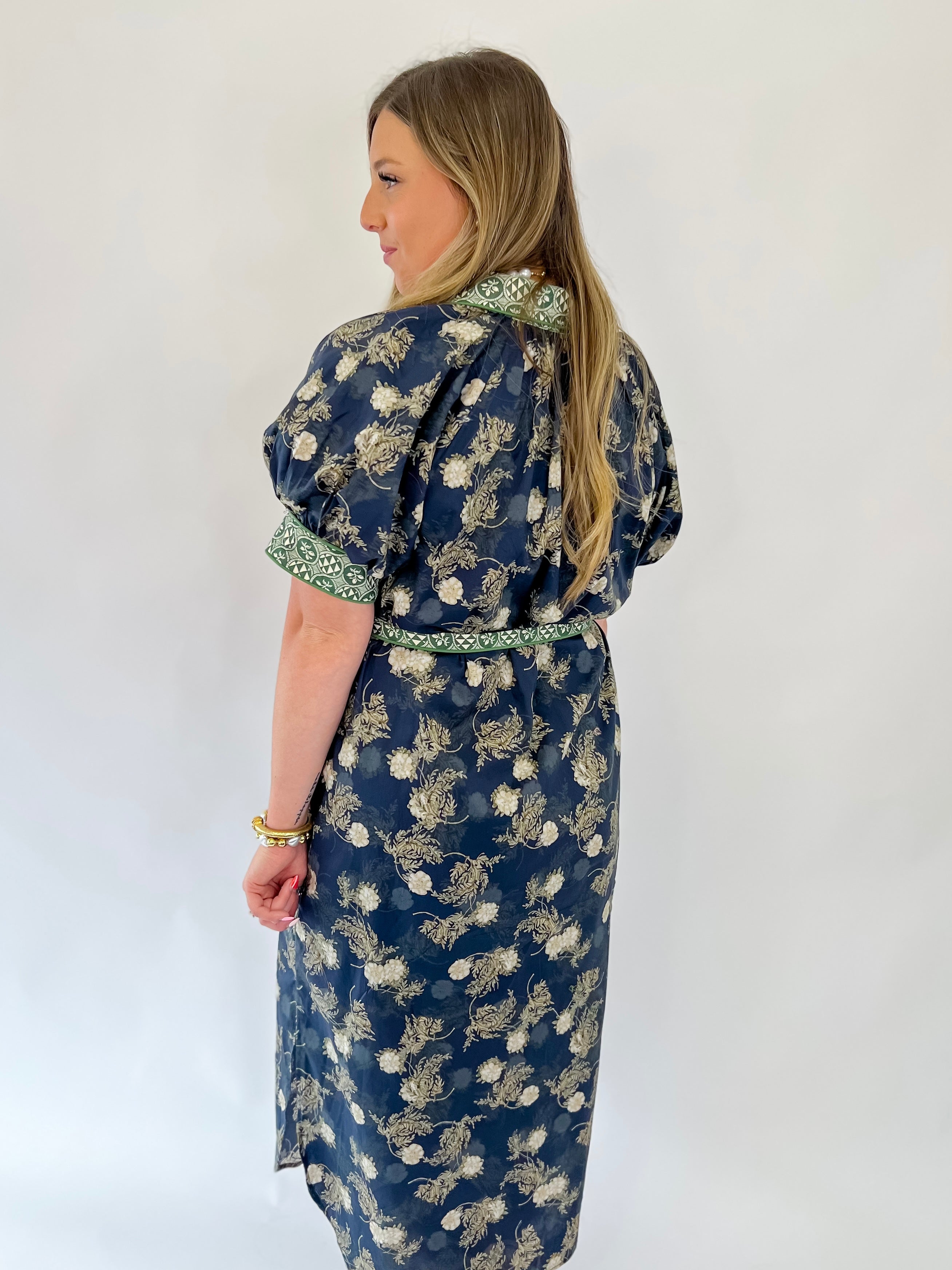 Fall Bramble Navy Midi Dress