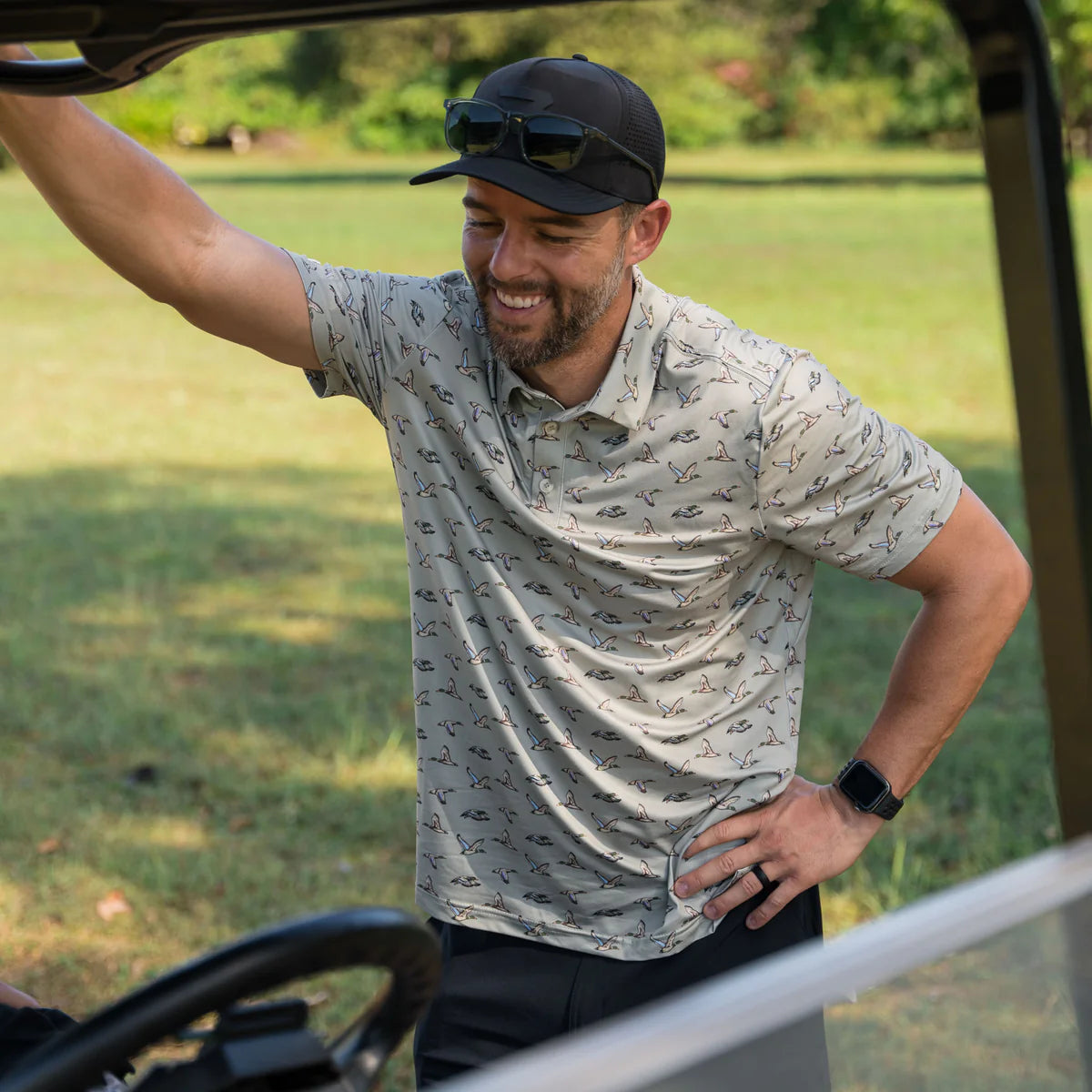 [Burlebo] Performance Polo-Flying Ducks-Green